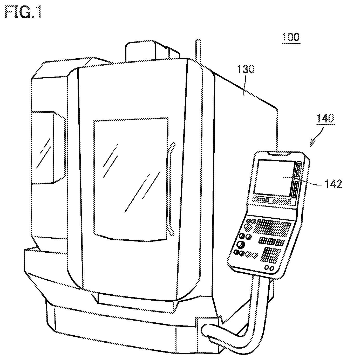 Patent US12325100 Figure 1 – Machine tool, machine tool control method, and non-transitory computer-readable medium