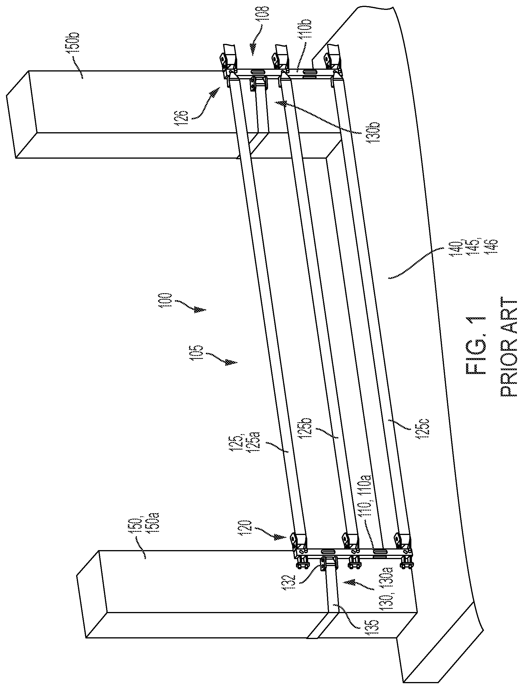 Patent US12325113 Figure 1 – Clamp assembly for fall protection reinforcement post