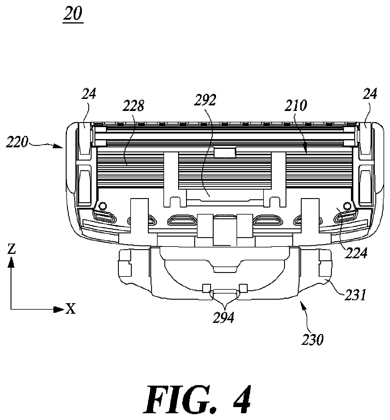 Patent US12325145 — Razor cartridge — Figure 1
