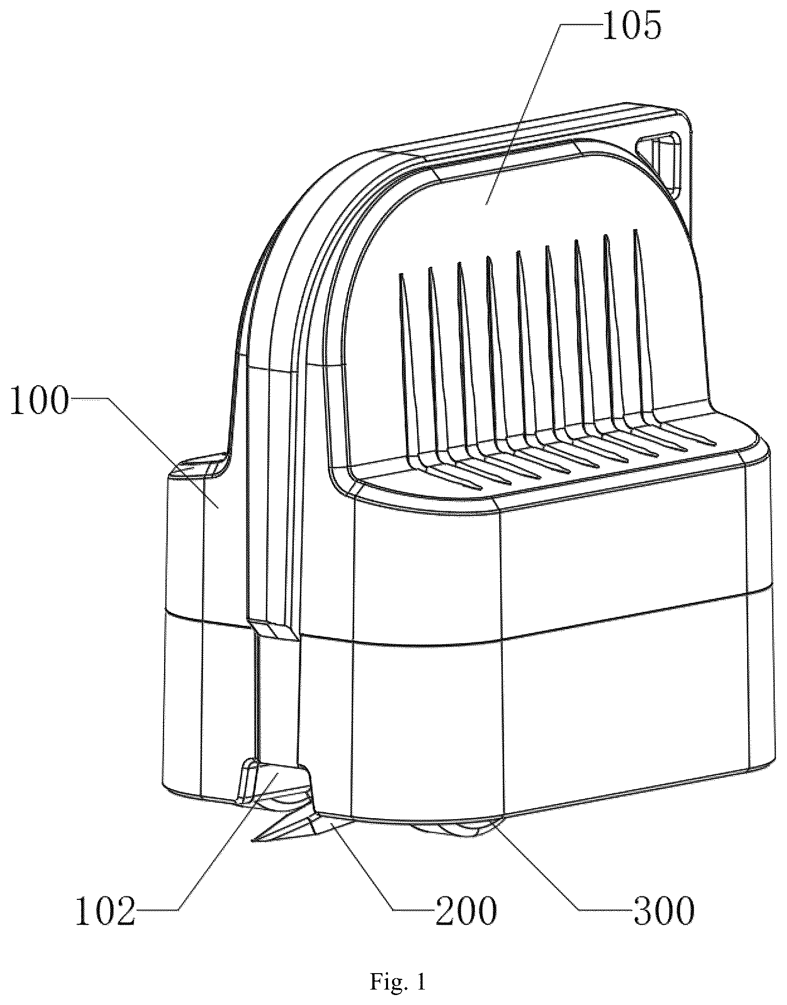 Patent US12325146 — Hand-pushed paper cutting apparatus — Figure 1