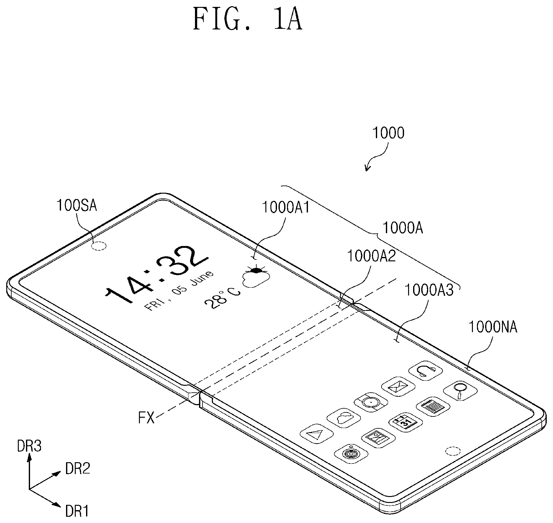 Patent US12325222 — Electronic device — Figure 1