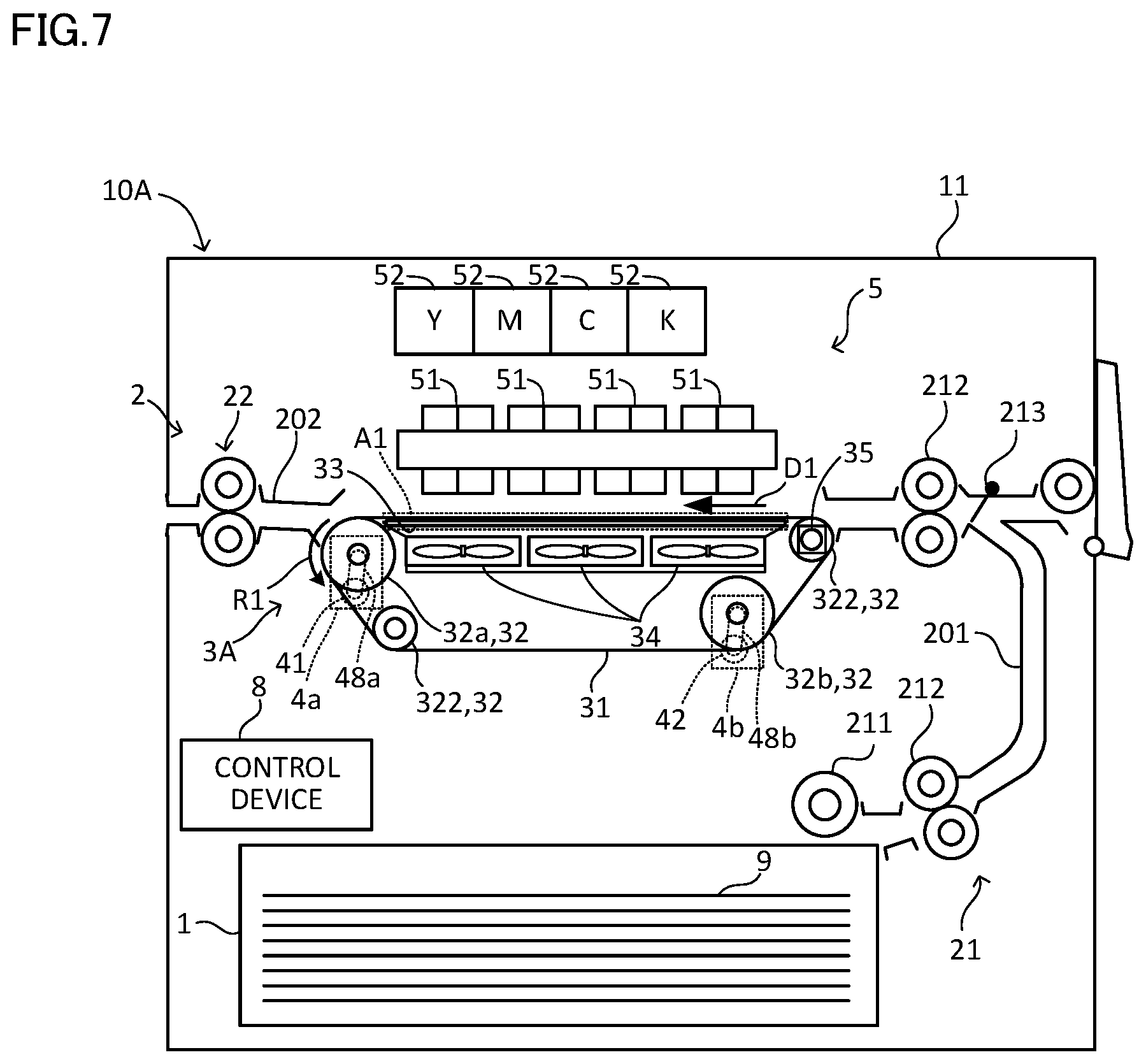 Patent US12325229 Figure 6 – Belt conveyor device and image forming apparatus