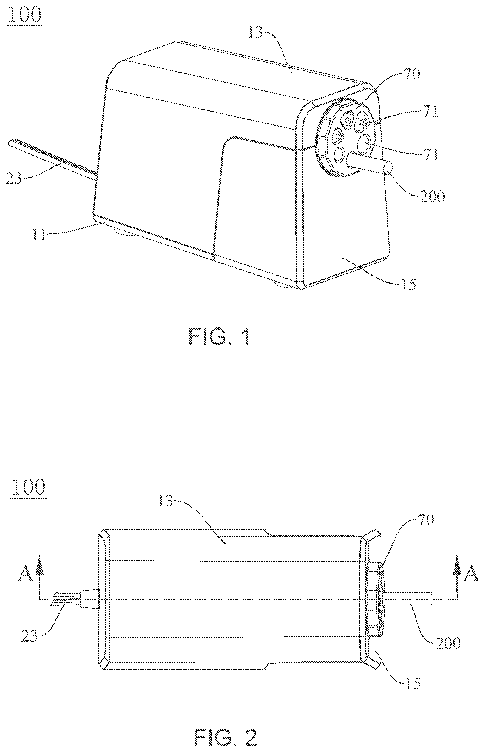 Patent US12325258 — Electric pencil sharpener with delay function — Figure 1