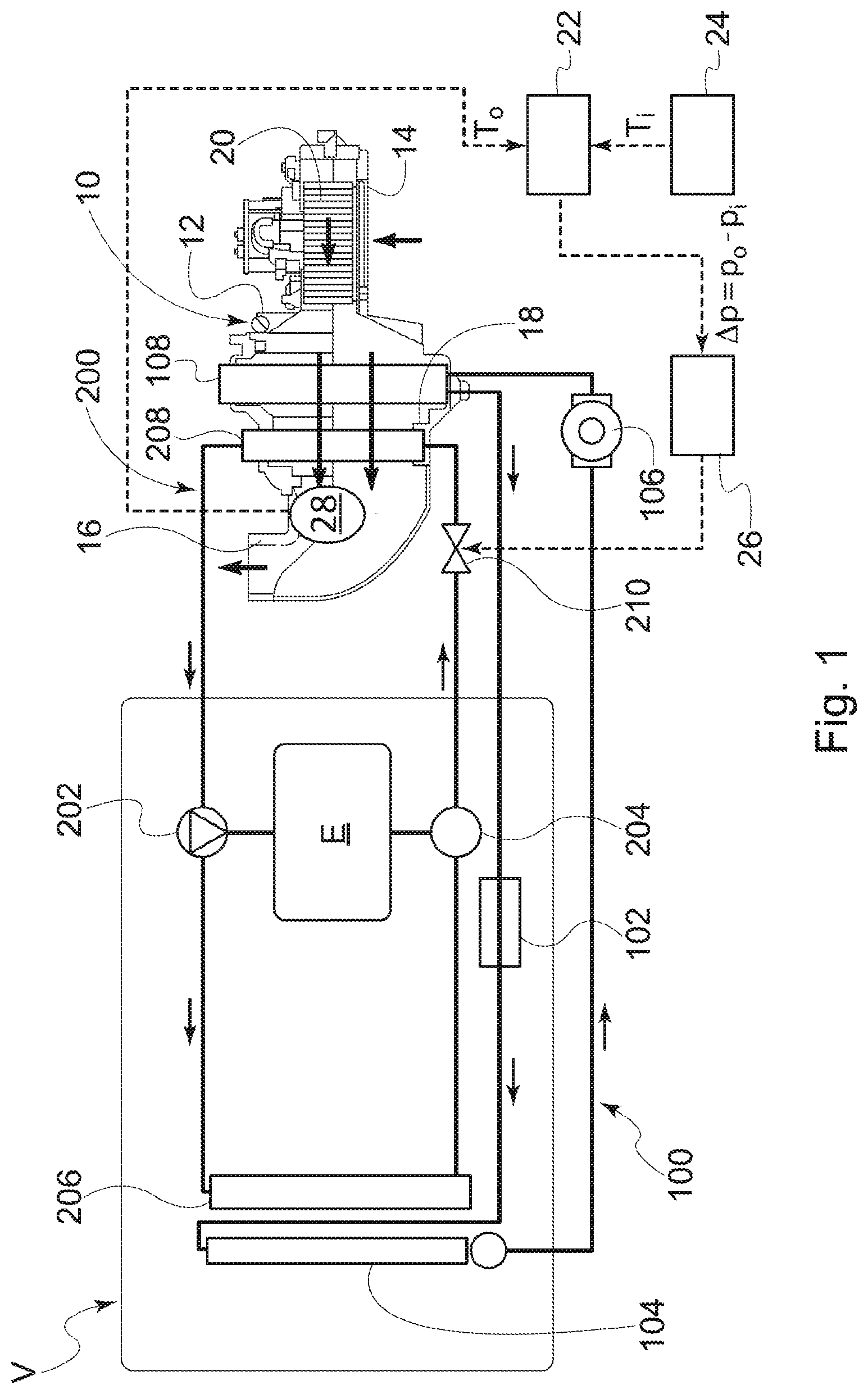 Patent US12325280 — Air conditioning system for a motor vehicle — Figure 1