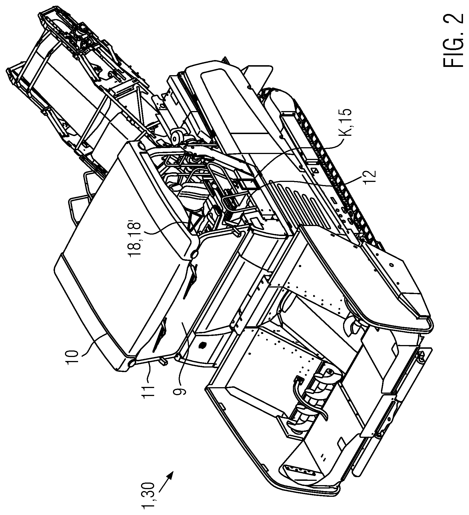 Patent US12325284 — Road construction machine with nebulizer — Figure 1