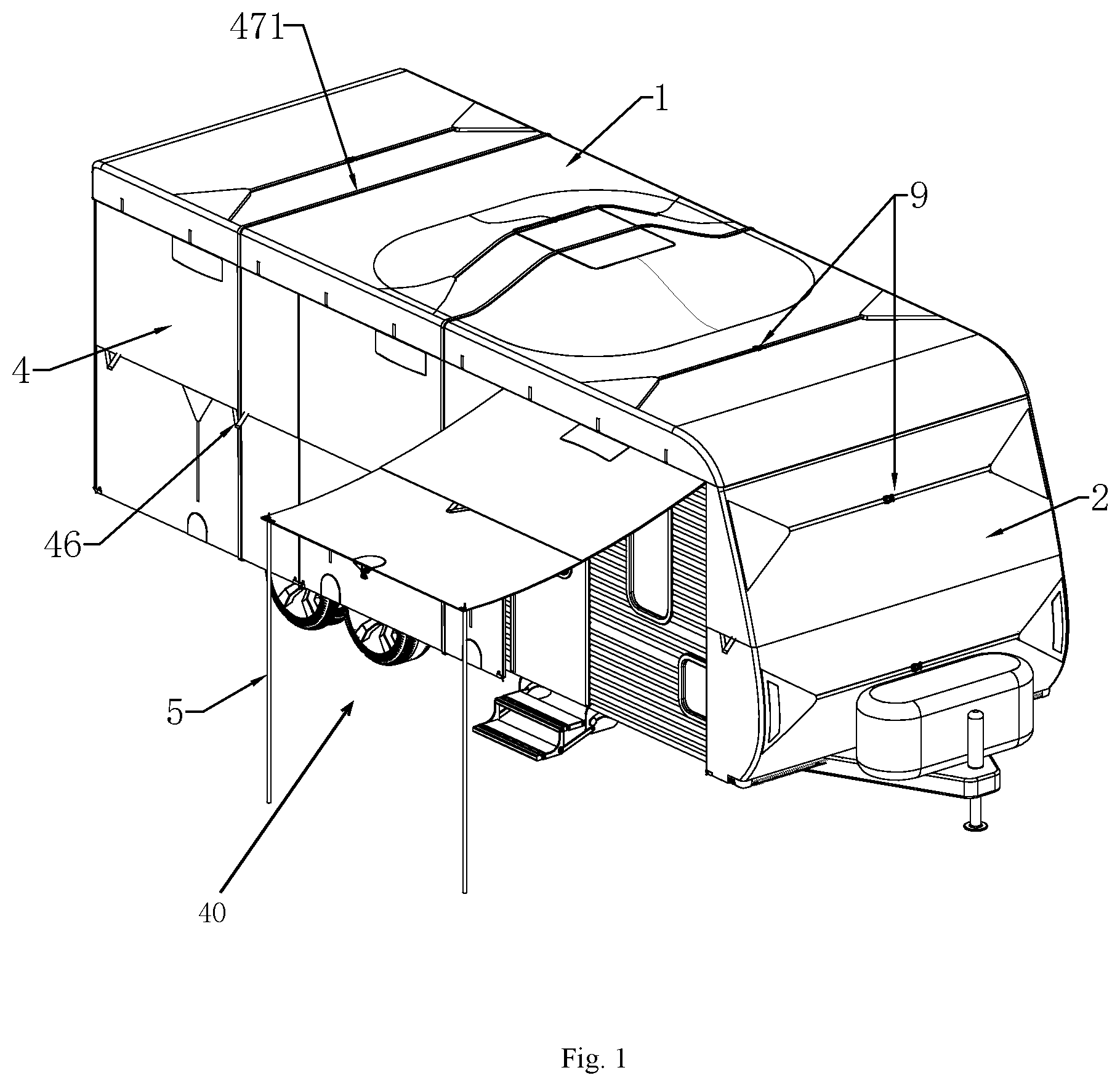 Patent US12325292 Figure 1 – Vehicle cover