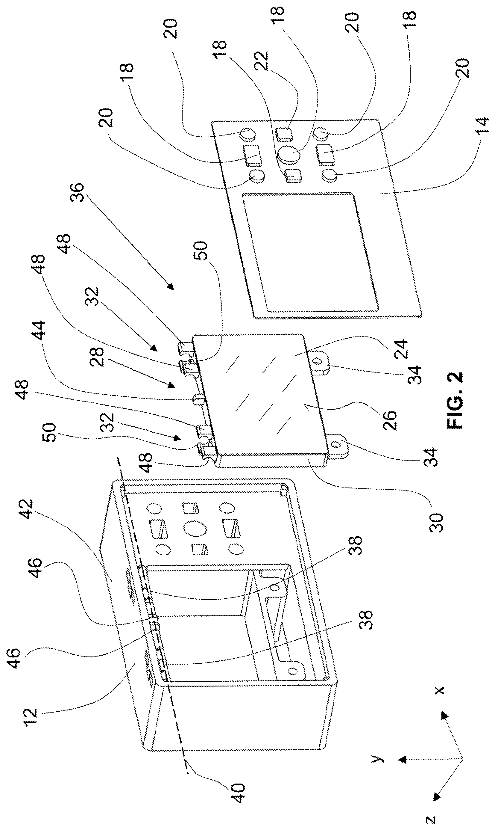 Patent US12325303 — Operating unit for a vehicle — Figure 1