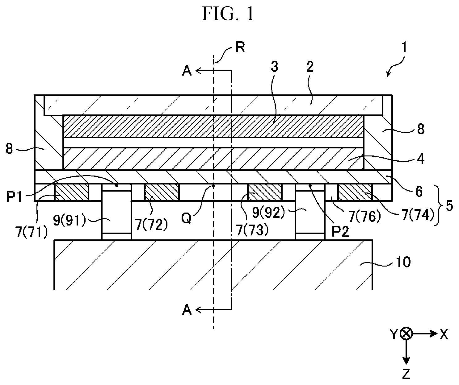 Patent US12325304 — In-vehicle display device — Figure 1