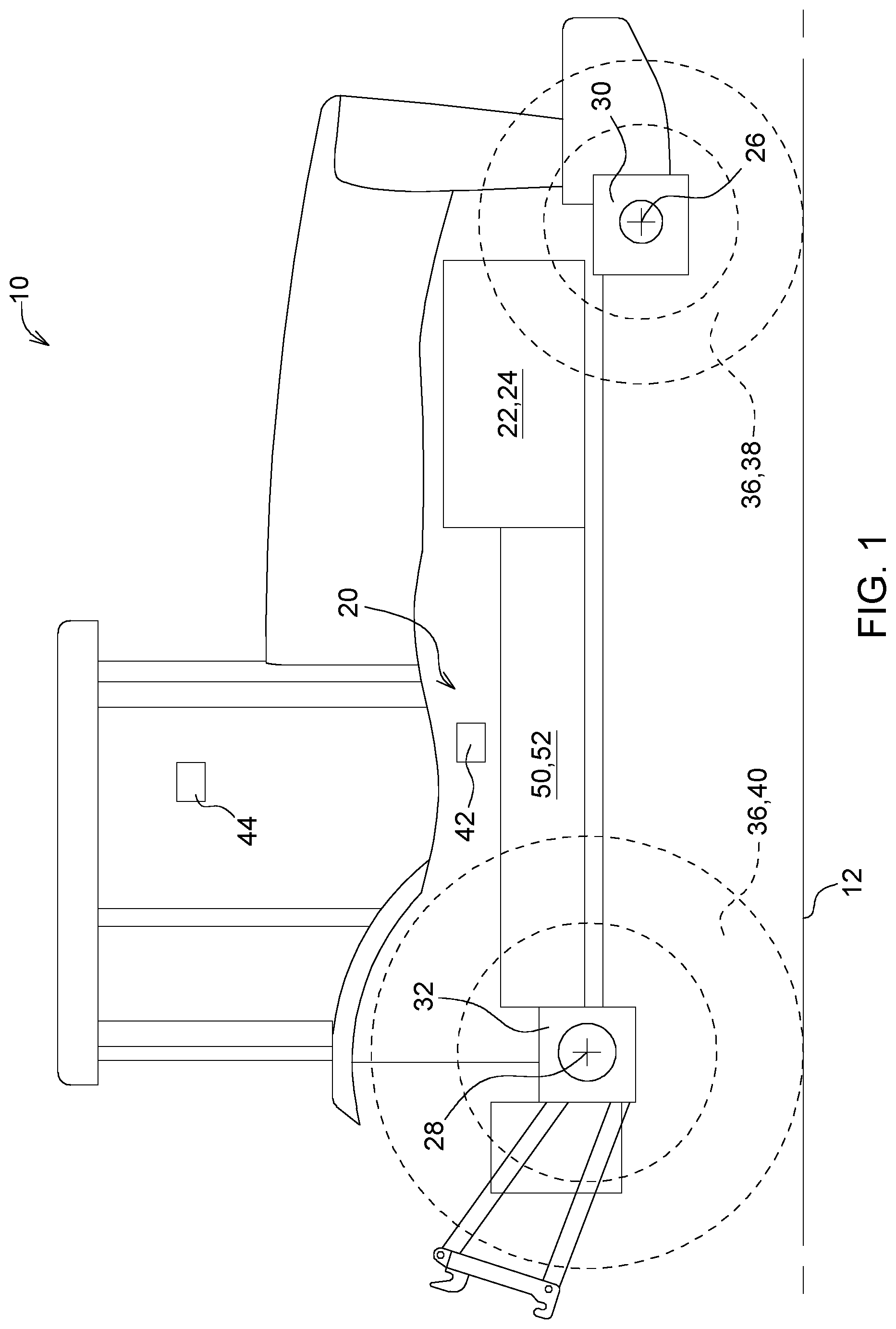 Patent US12325305 — Power-split axle drive and agricultural vehicle — Figure 1