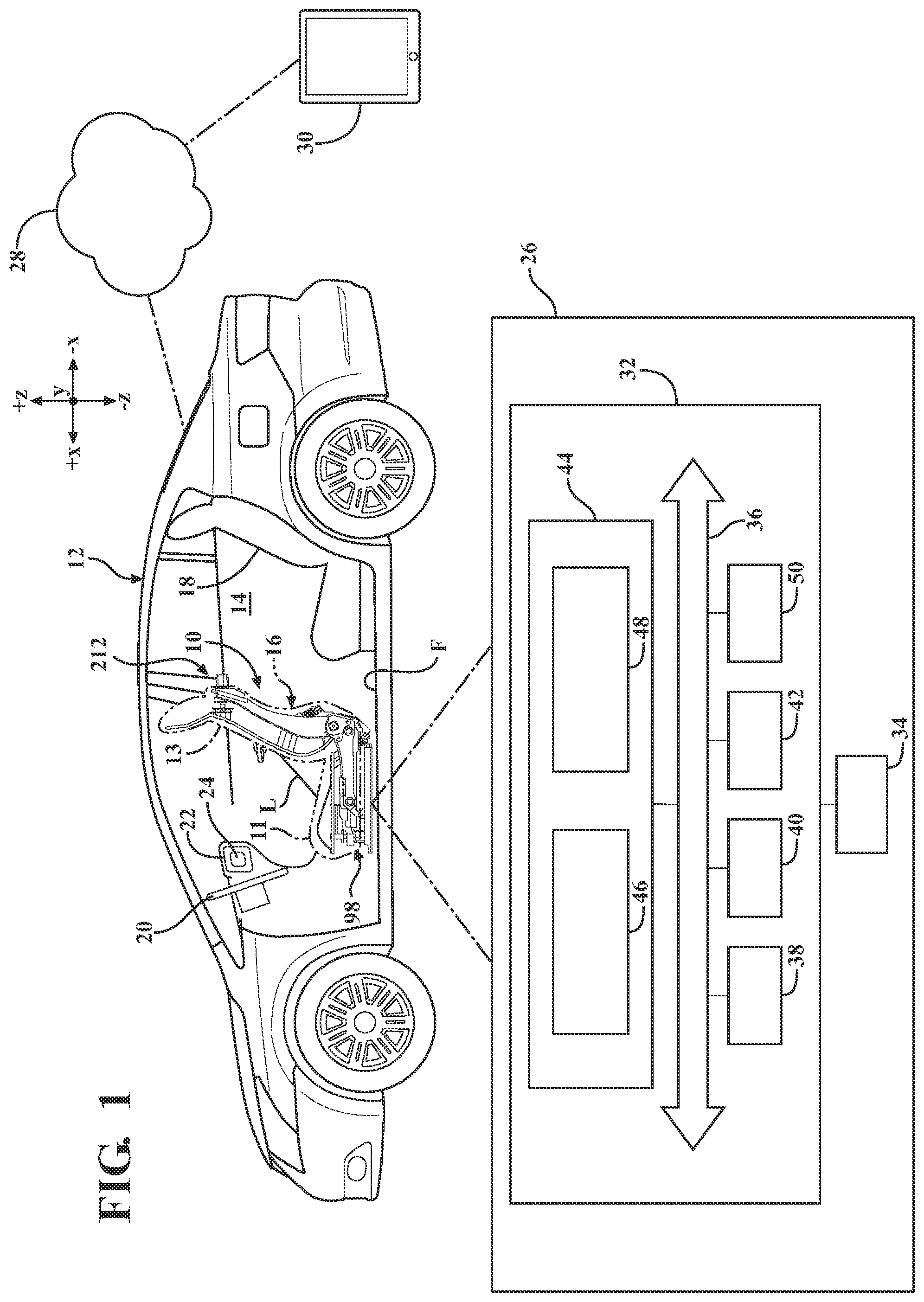Patent US12325341 — Seat assemblies having fixed frames and movable seat cushions and movable seat backs with power lumbar mechanisms, tilt mechanisms, and heating/cooling mechanisms — Figure 1