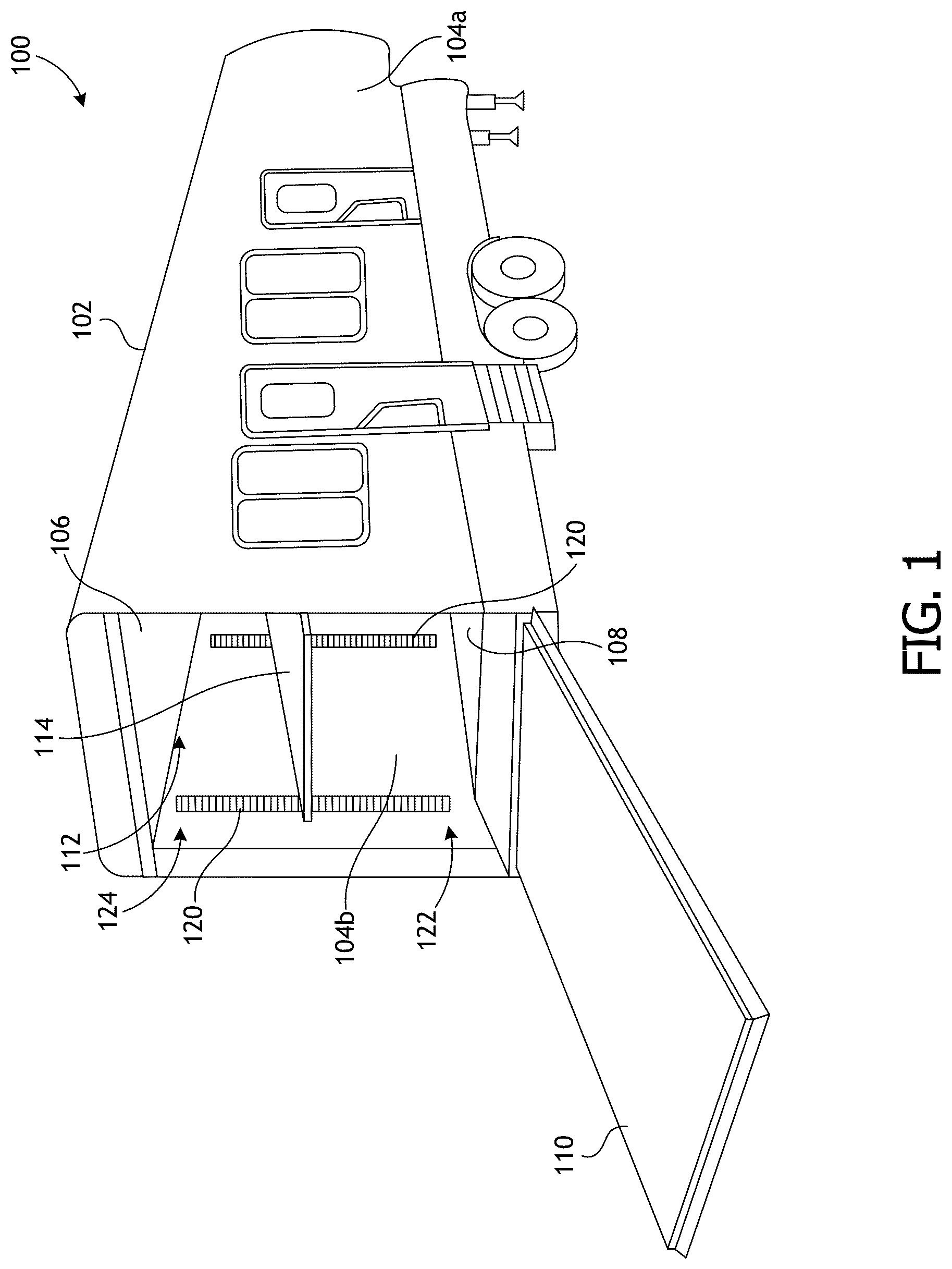 Patent US12325346 — Floor positioning system — Figure 1