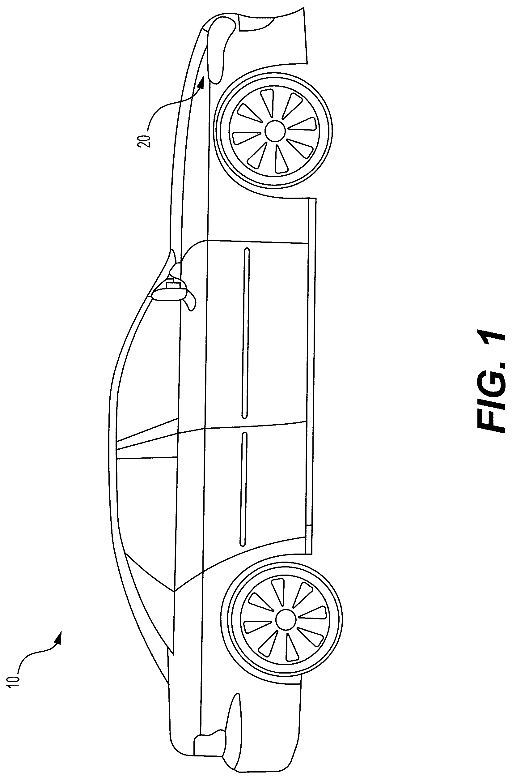 Patent US12325351 — Headlight assembly with releasable bracket for pedestrian protection (PedPro) — Figure 1