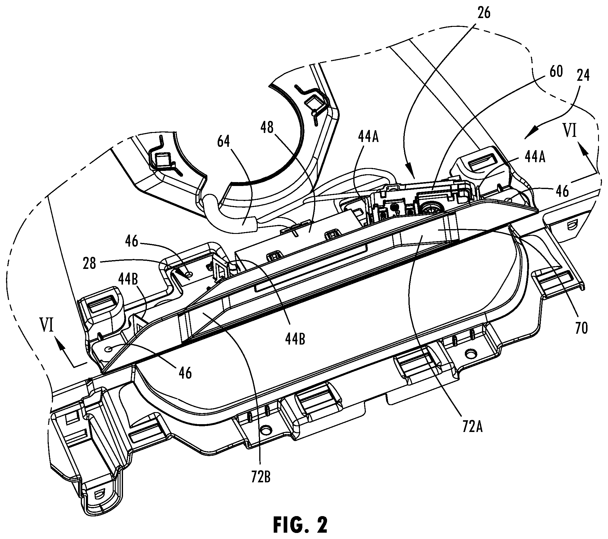 Patent US12325364 — Universal camera mount assembly for a motor vehicle — Figure 1