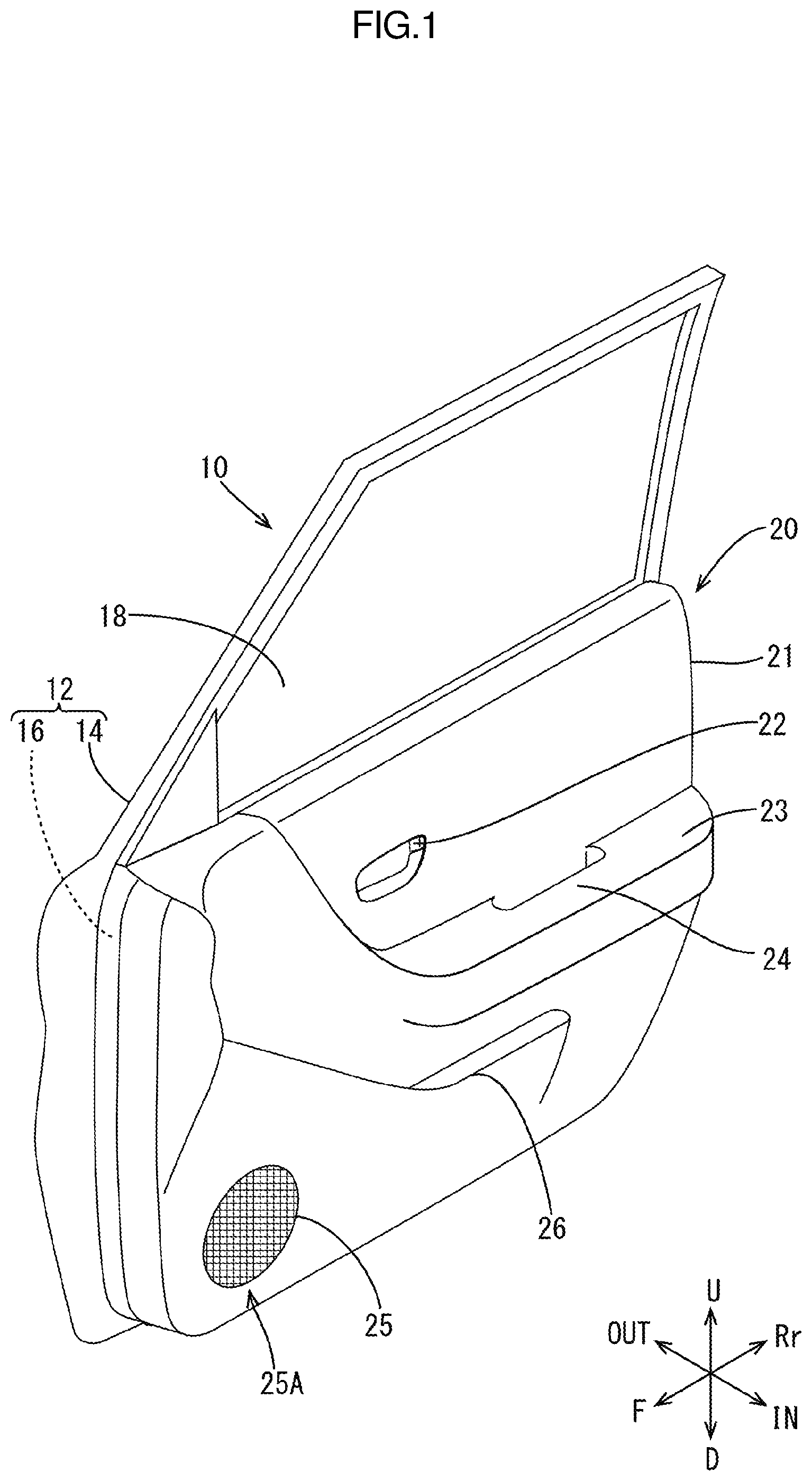 Patent US12325365 — Vehicular interior component — Figure 1