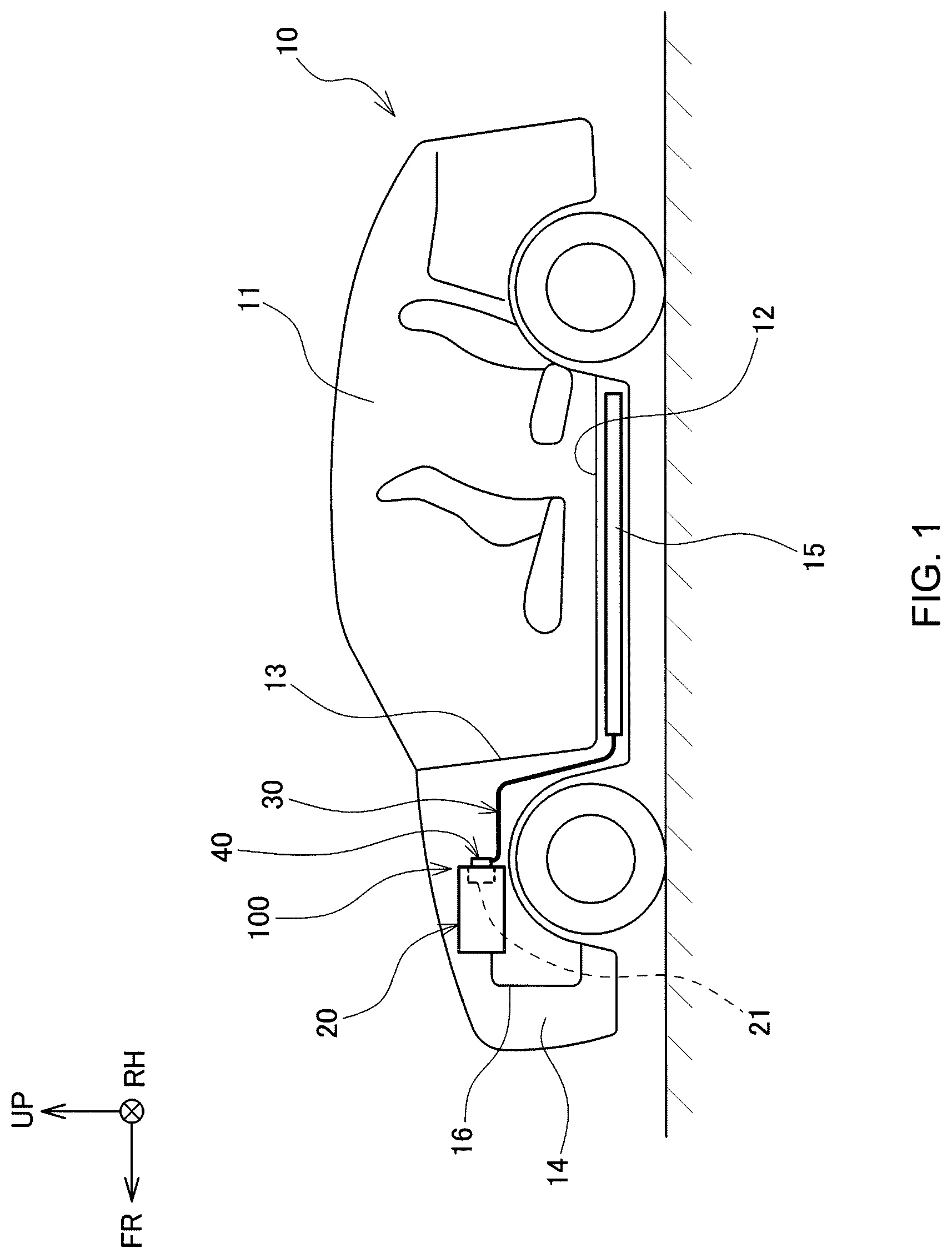 Patent US12325367 Figure 1 – High-voltage cable connection structure