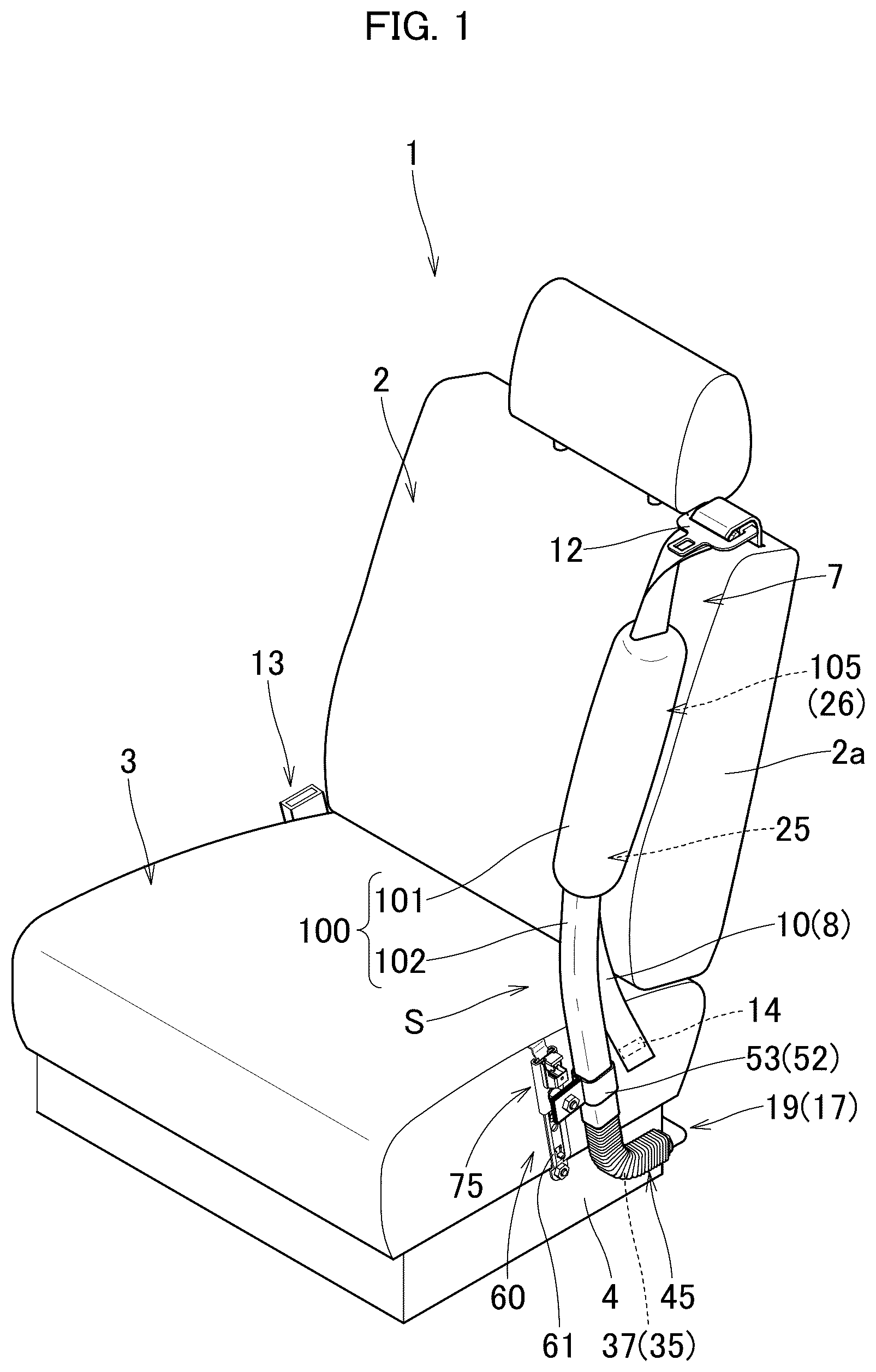 Patent US12325377 — Occupant protection device — Figure 1