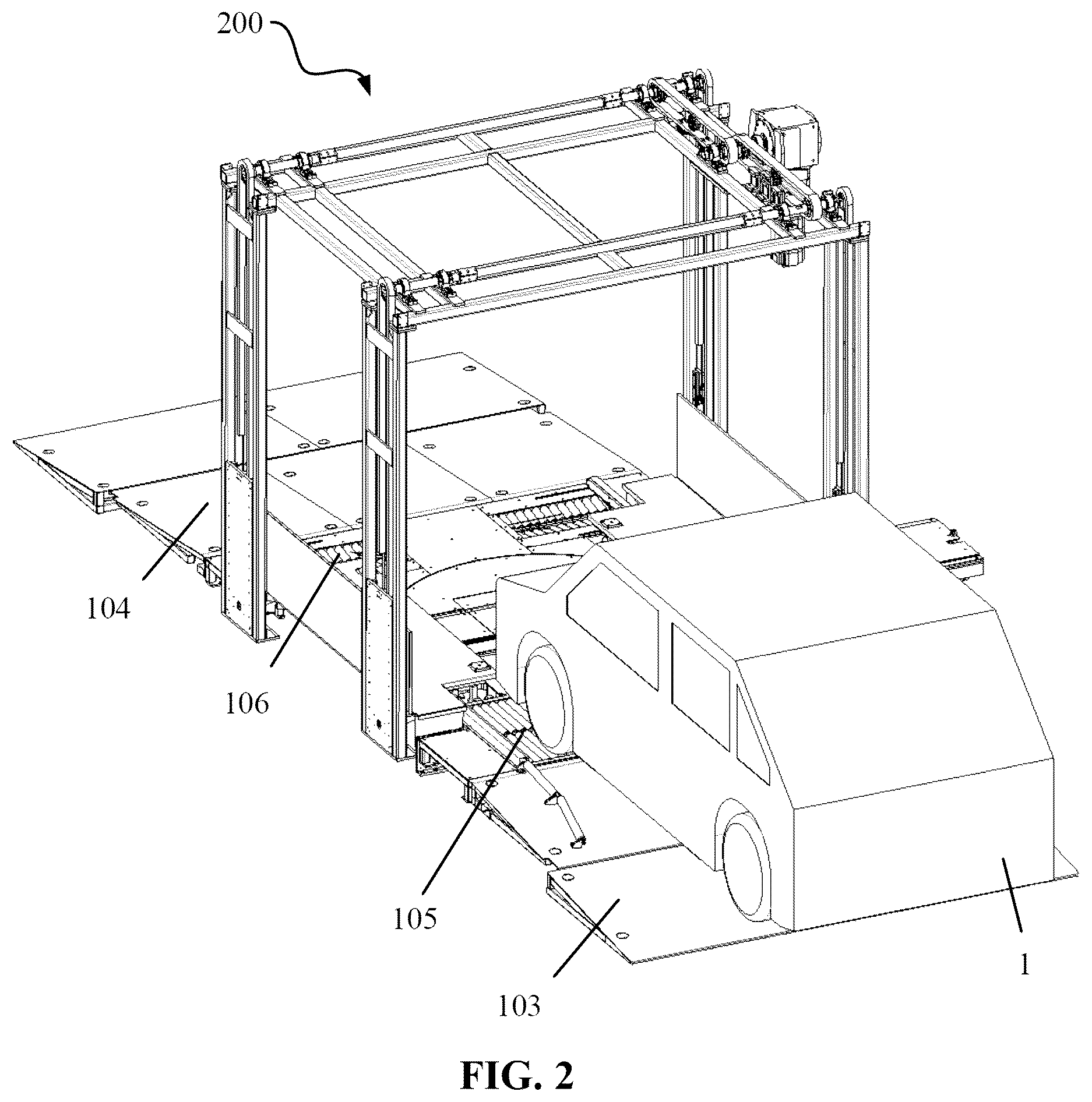 Patent US12325386 — Battery swapping platform and battery swapping station — Figure 1