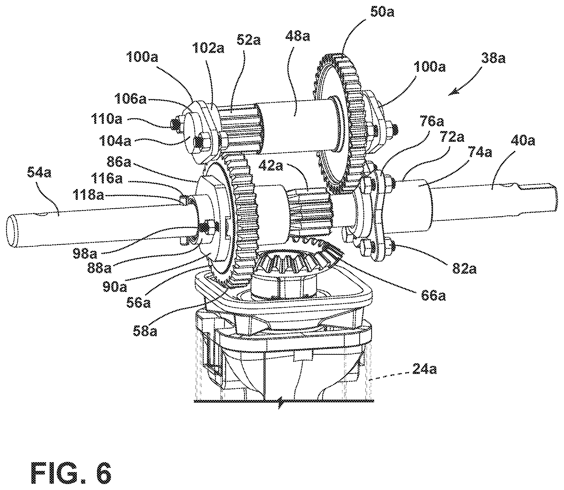 Patent US12325387 Figure 6 – Landing gear assembly