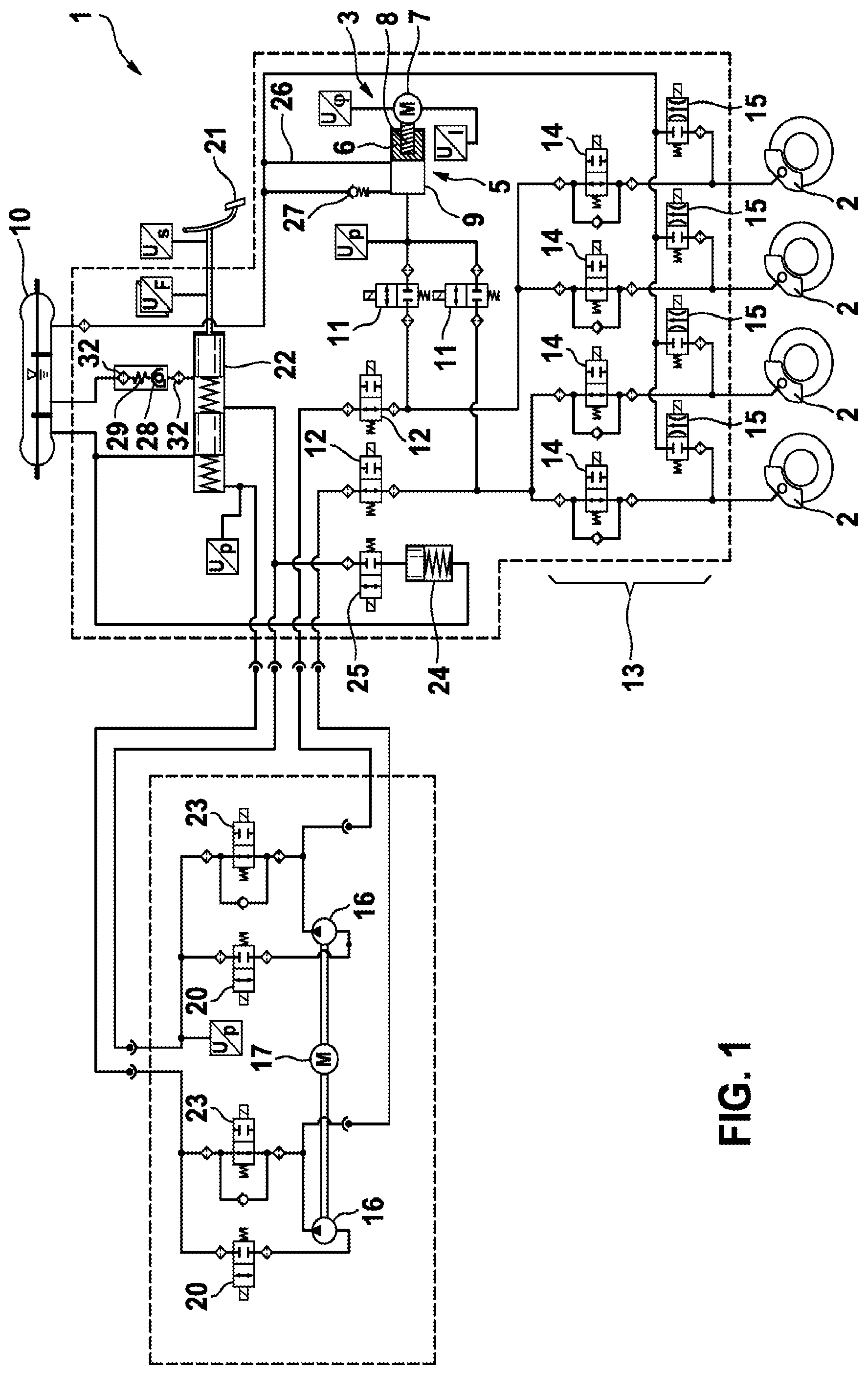 Patent US12325390 — Non-return valve for a hydraulic vehicle power brake system, and hydraulic vehicle power brake system — Figure 1