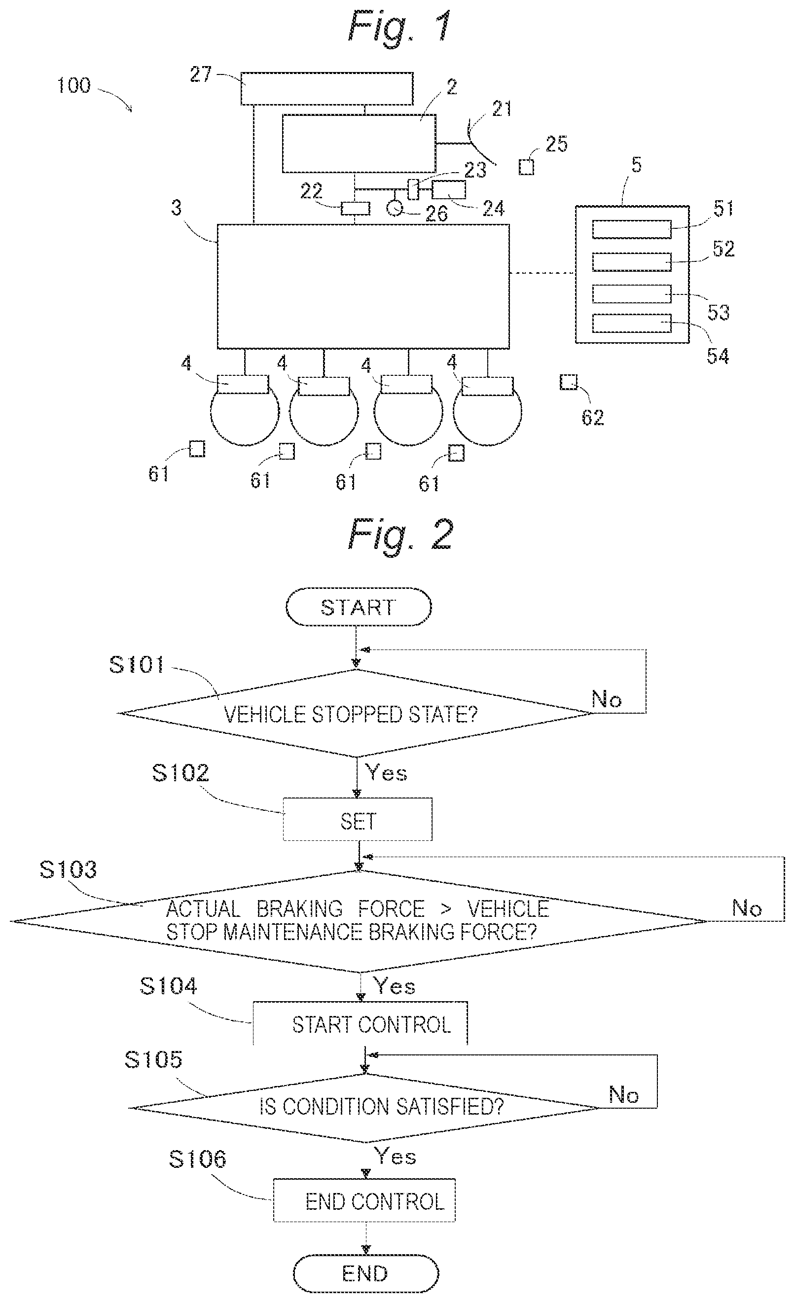 Patent US12325404 — Braking control device — Figure 1