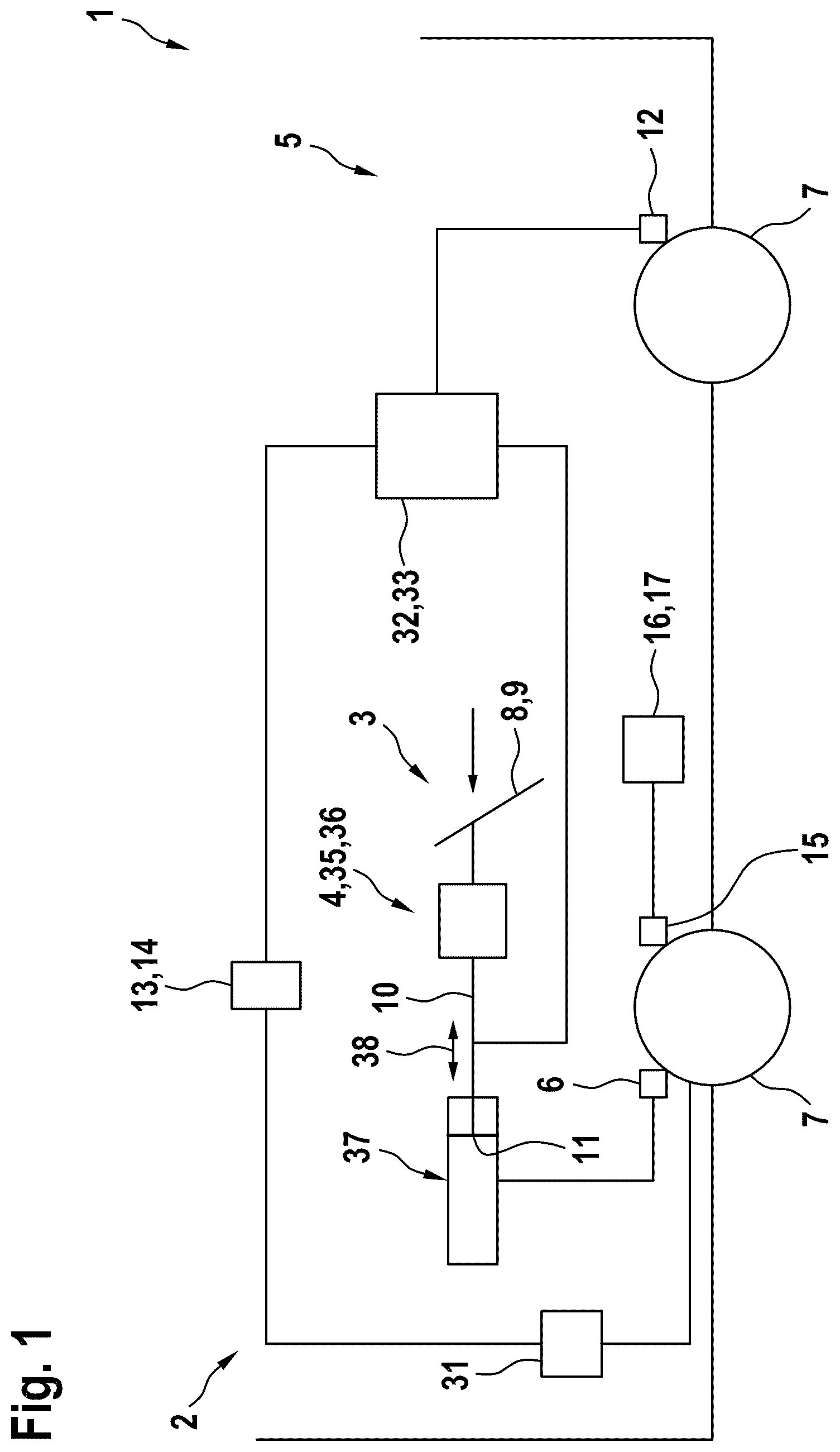 Patent US12325408 — Method for operating a brake system of a motor vehicle — Figure 1
