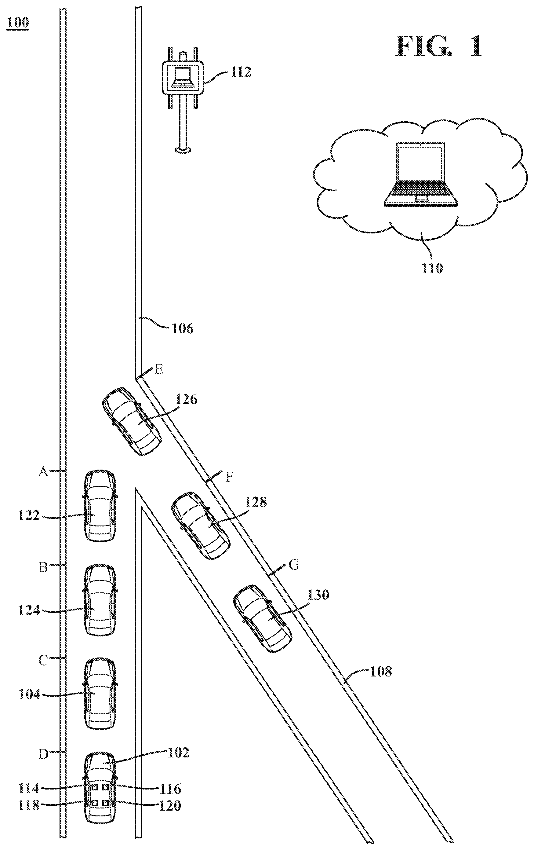 Patent US12325420 Figure 1 – Maintaining a range of a gap between an ego vehicle and a preceding vehicle