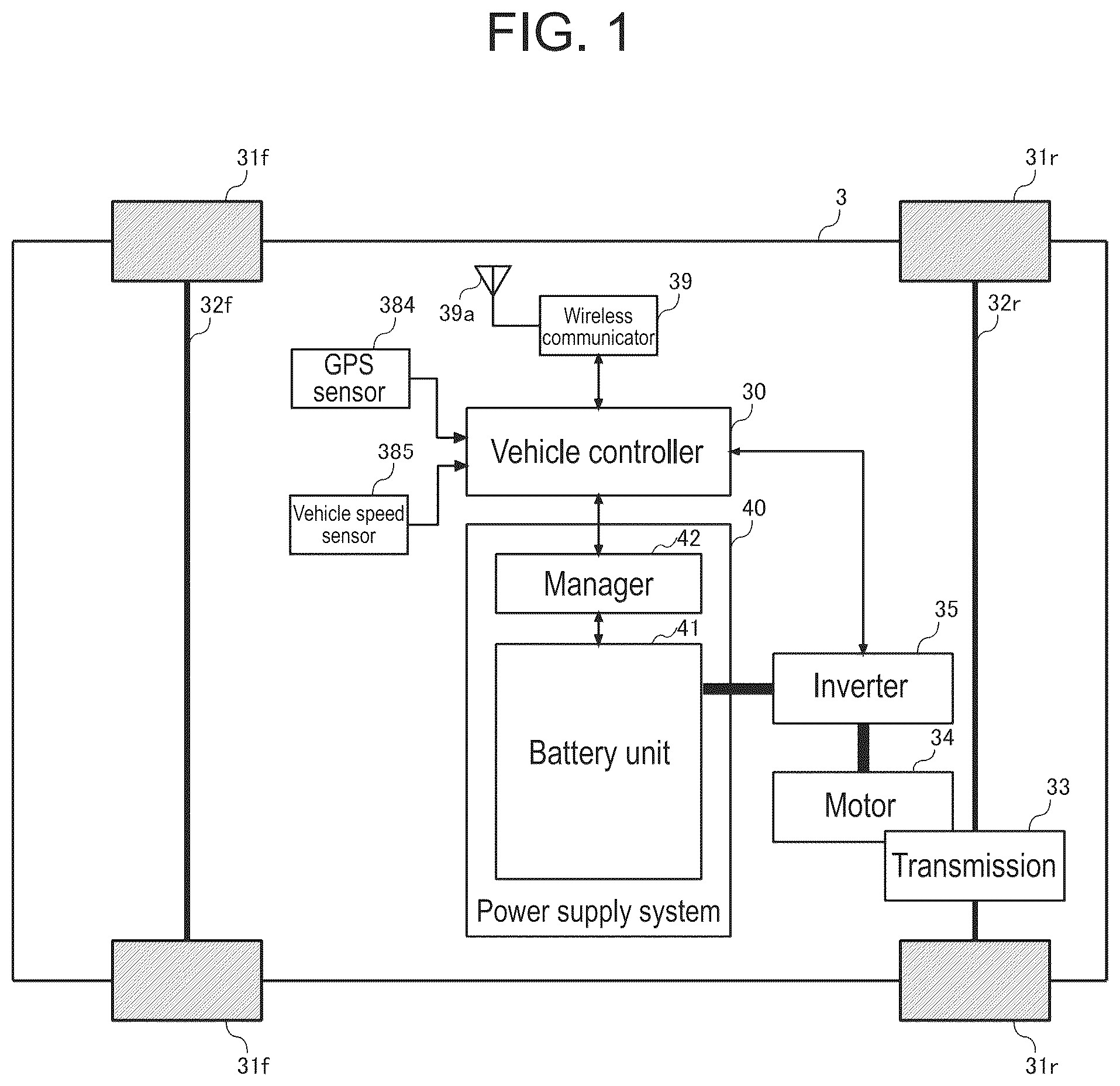 Patent US12325433 — Failure prediction system, failure prediction method, and failure prediction program — Figure 1
