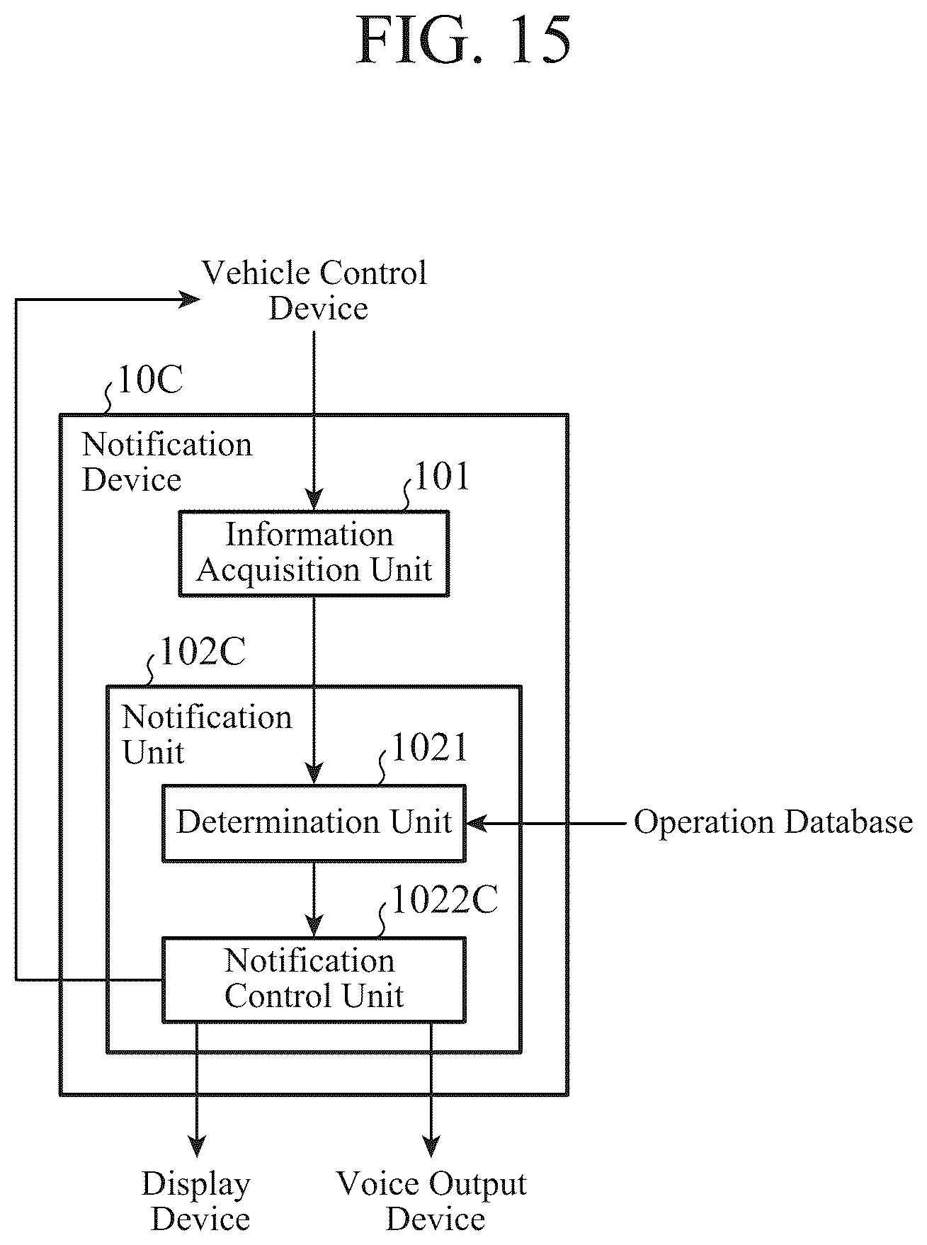 Patent US12325454 Figure 14 – Notification device and notification method