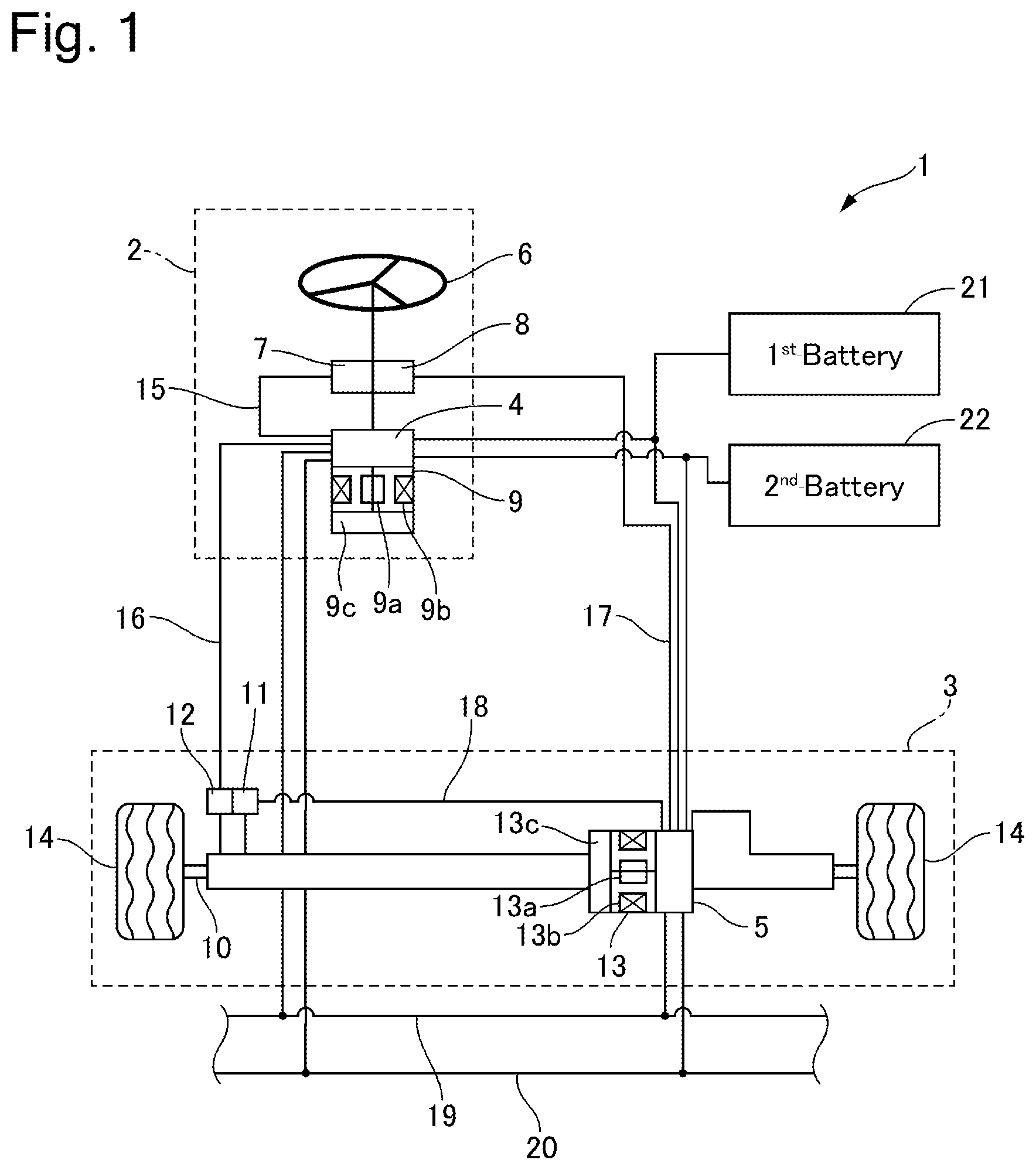 Patent US12325471 — Steering apparatus — Figure 1