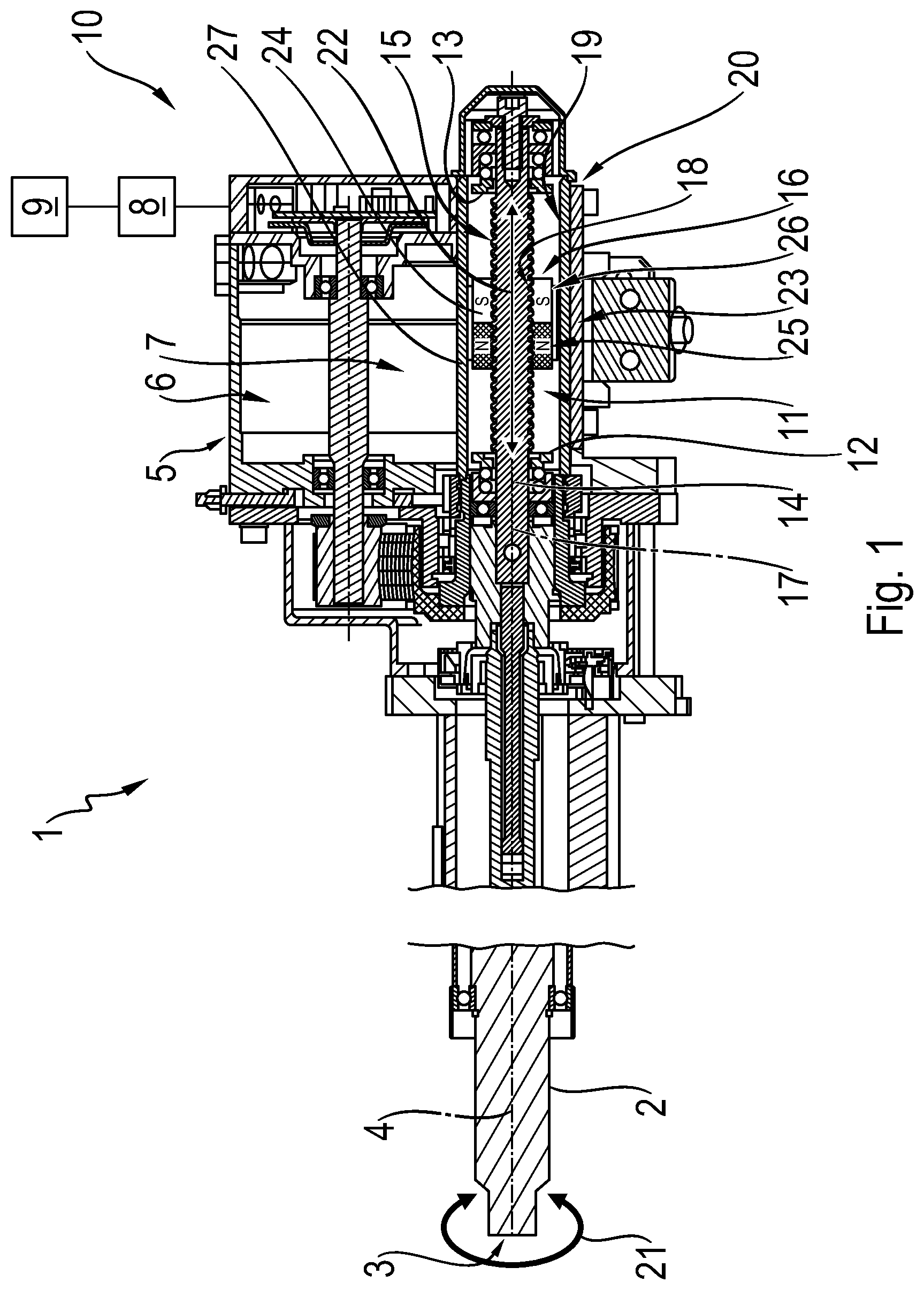 Patent US12325472 — Steer-by-wire steering apparatus and method for operating a steer-by-wire steering apparatus — Figure 1