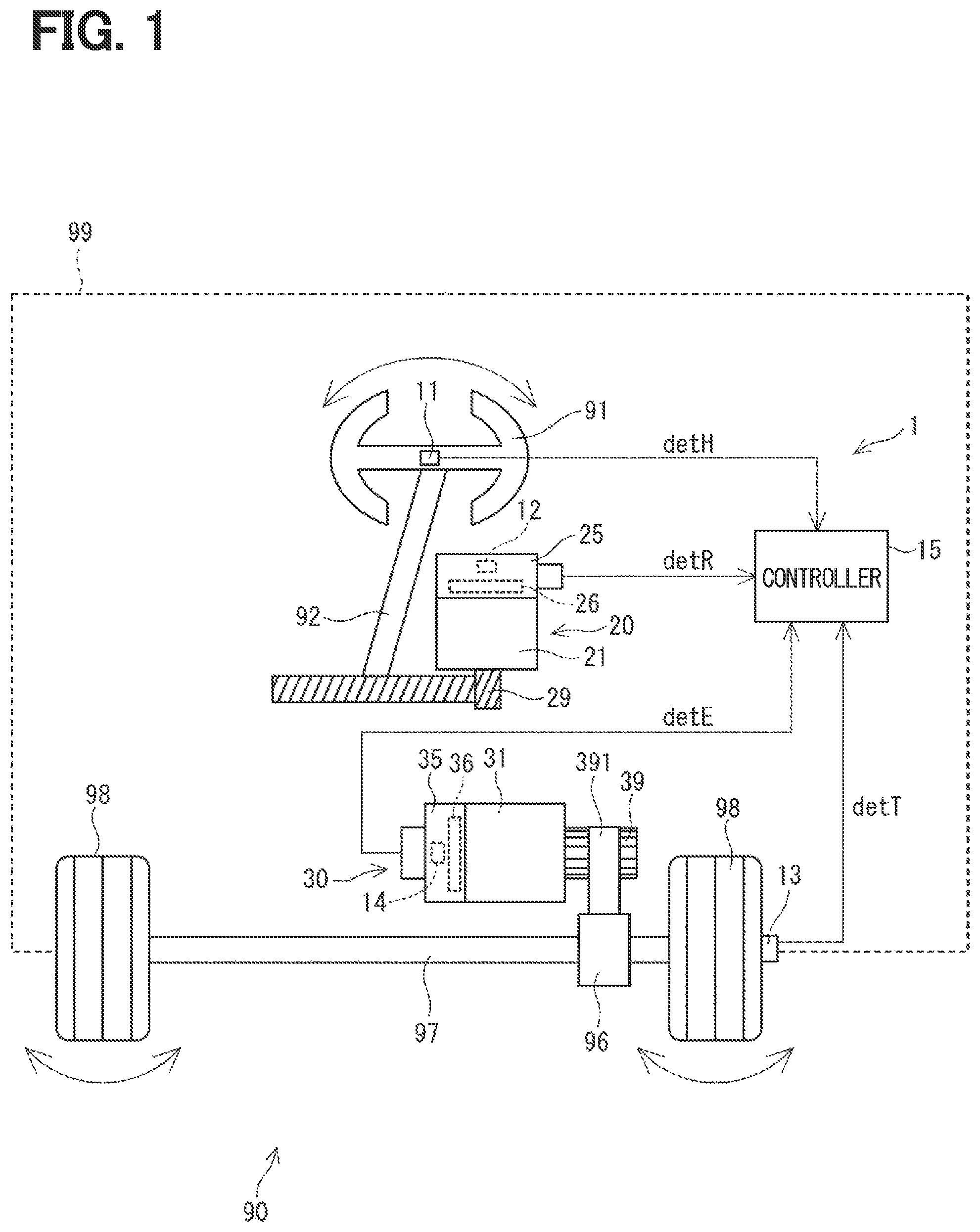 Patent US12325476 — Position detection device — Figure 1
