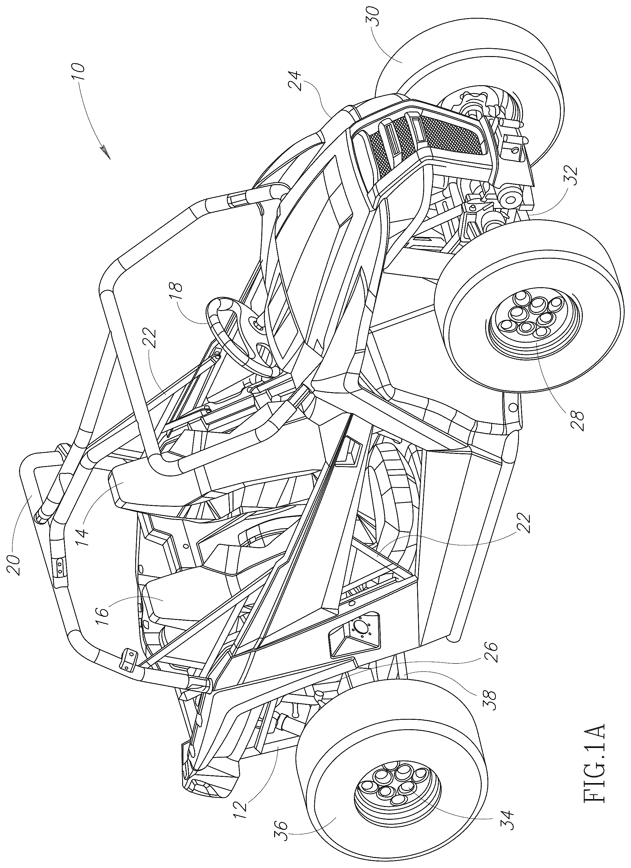 Patent US12325478 — Engine access panels for off-highway vehicle — Figure 1