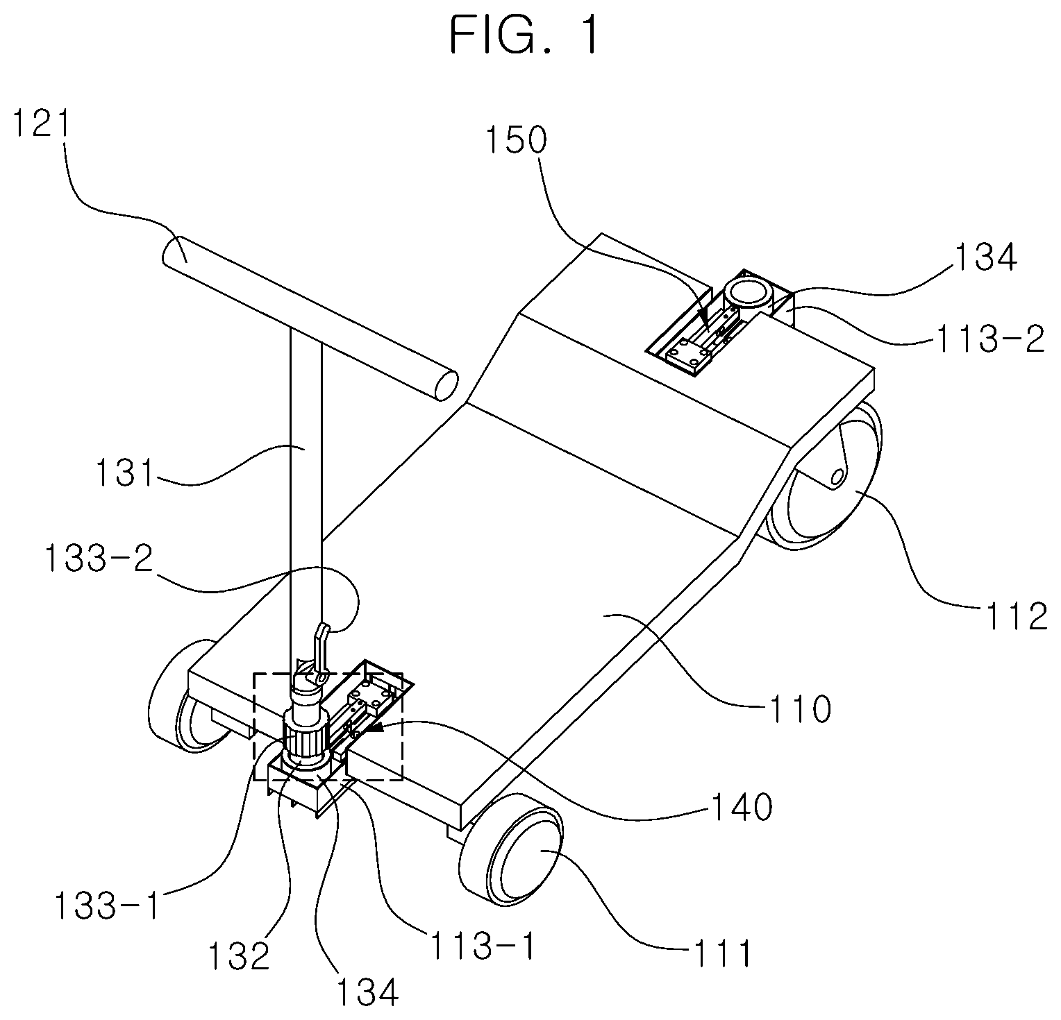 Patent US12325484 — Personal mobility device, system for steering personal mobility device, and method of controlling personal mobility device — Figure 1