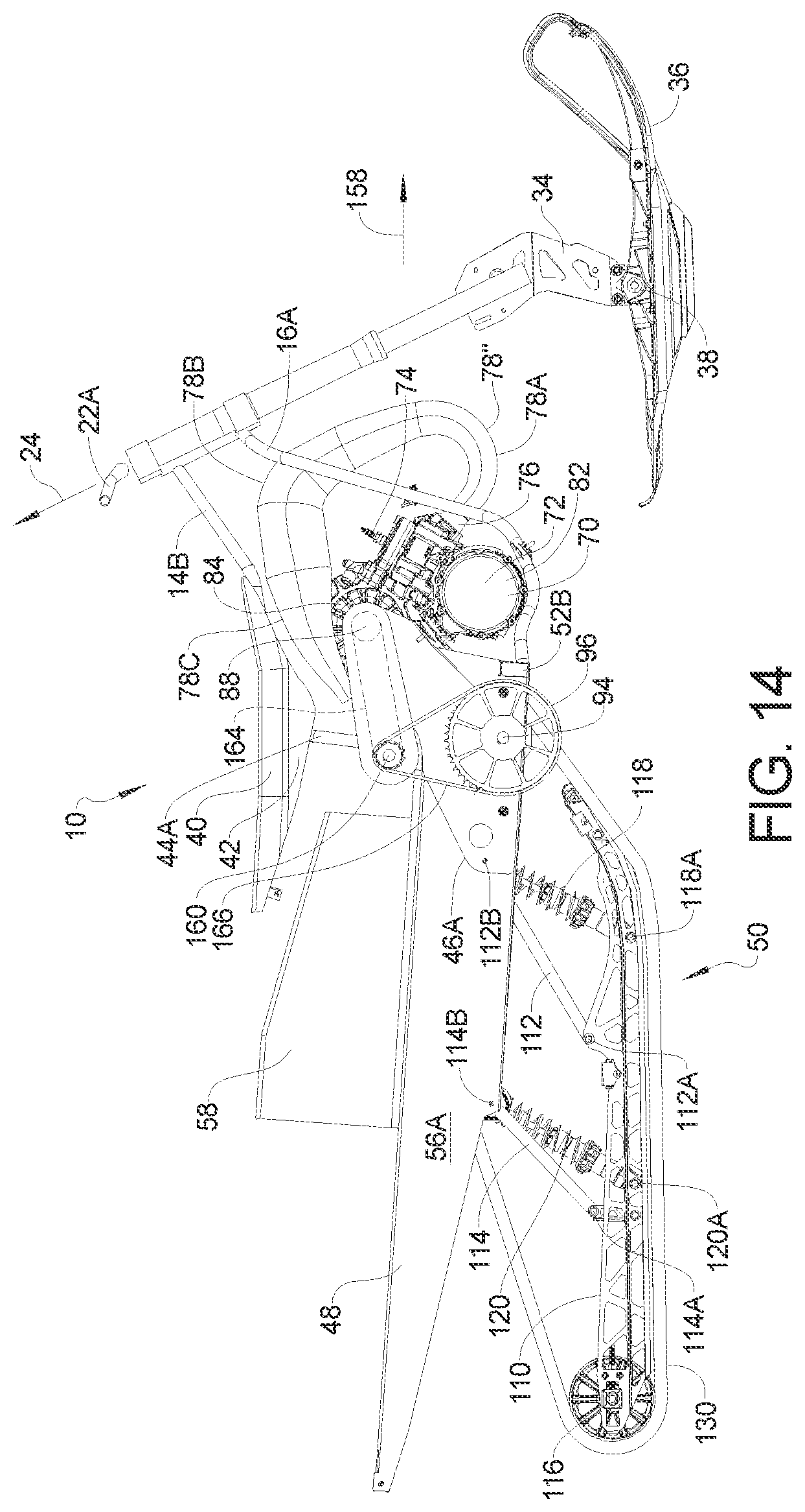 Patent US12325486 Figure 14 – Snow vehicle