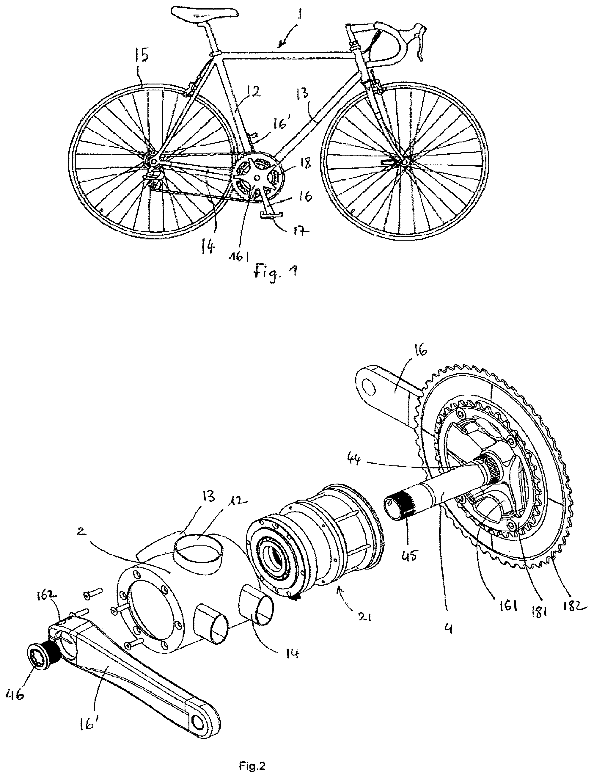 Patent US12325488 Figure 1 – Electric assist device for a bicycle