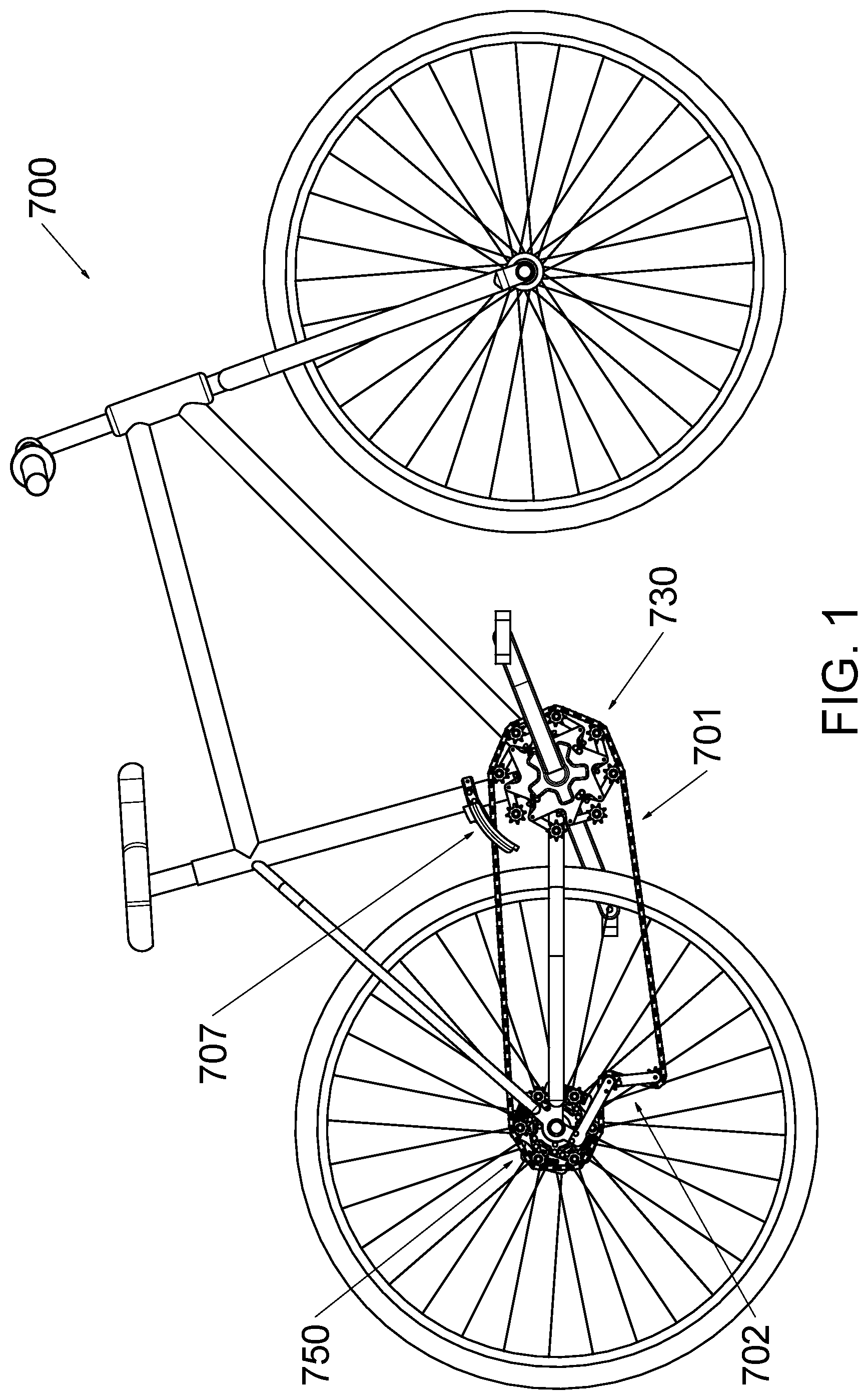 Patent US12325492 — Automatic transmission system for a bicycle — Figure 1