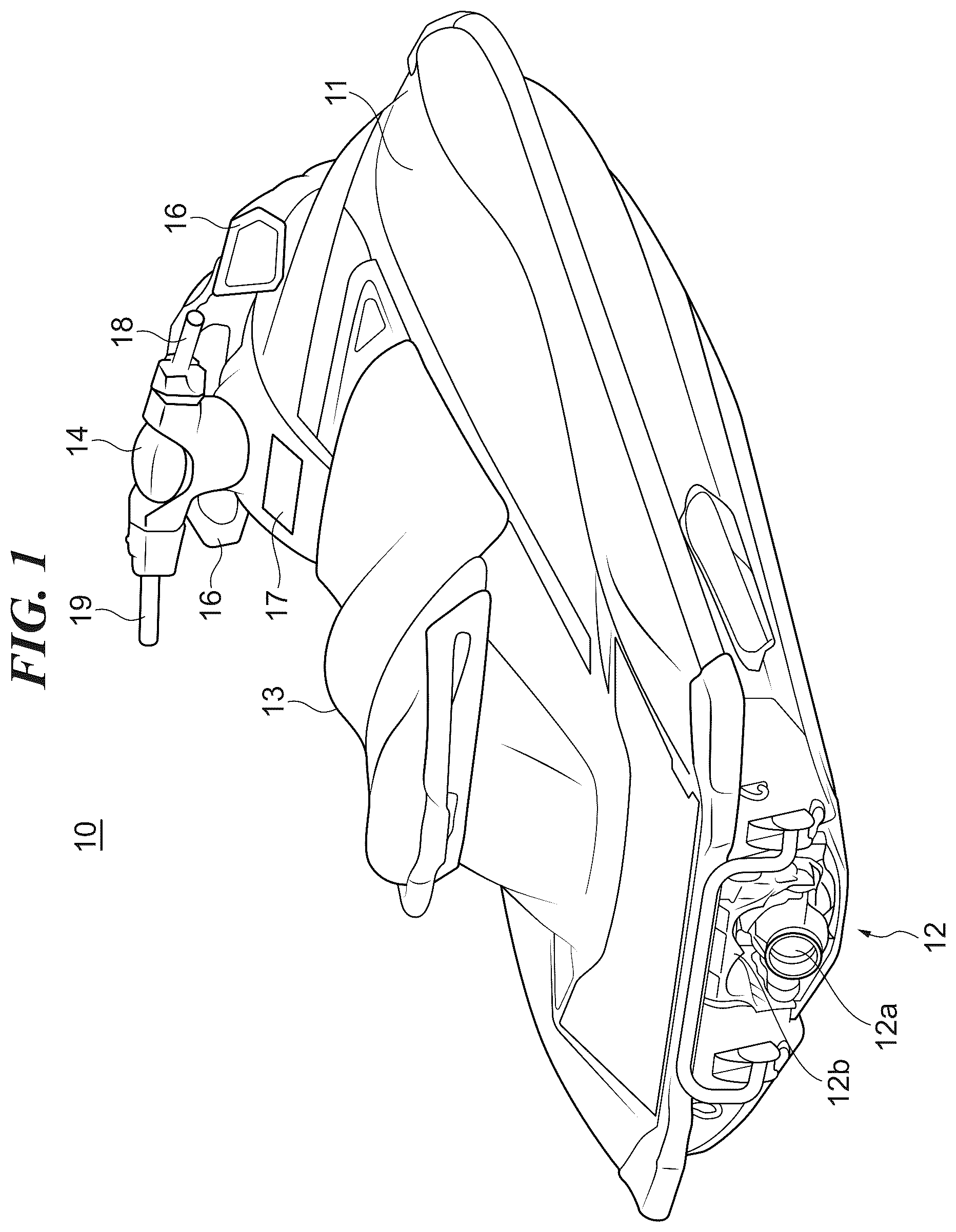 Patent US12325497 — Marine vessel that suitably transmits rescue signal, and method for controlling the same — Figure 1
