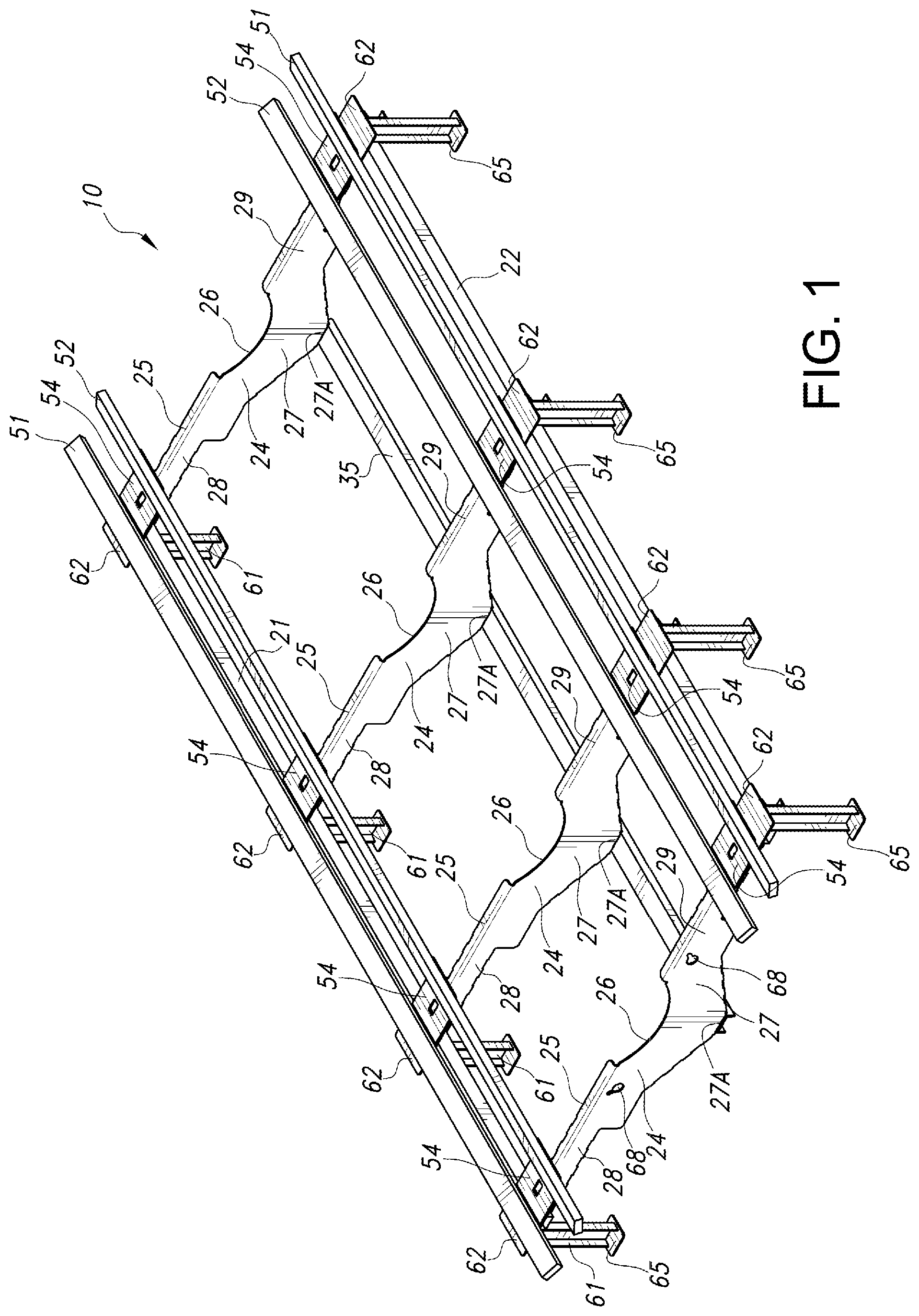 Patent US12325498 — Boat cradle assembly for boat transport and dry storage — Figure 1