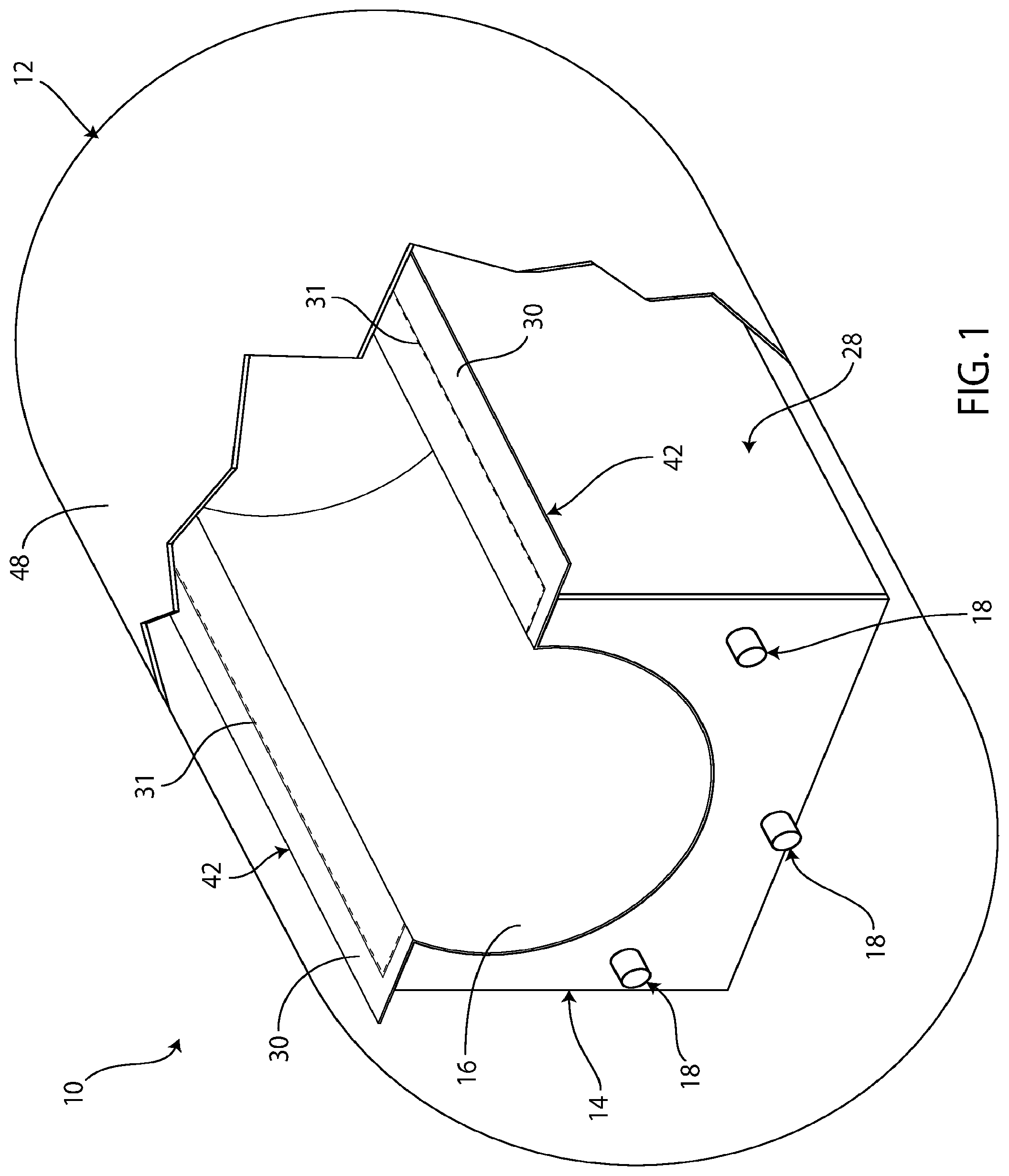 Patent US12325506 Figure 1 – System for fusing thermoplastic composite structures