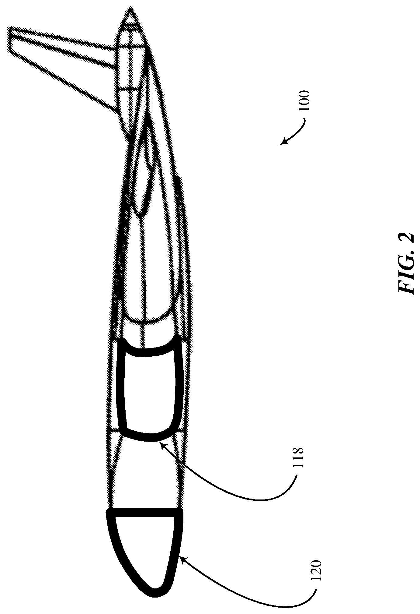 Patent US12325507 — Cargo-bay layout for blended-wing-body aircraft — Figure 1