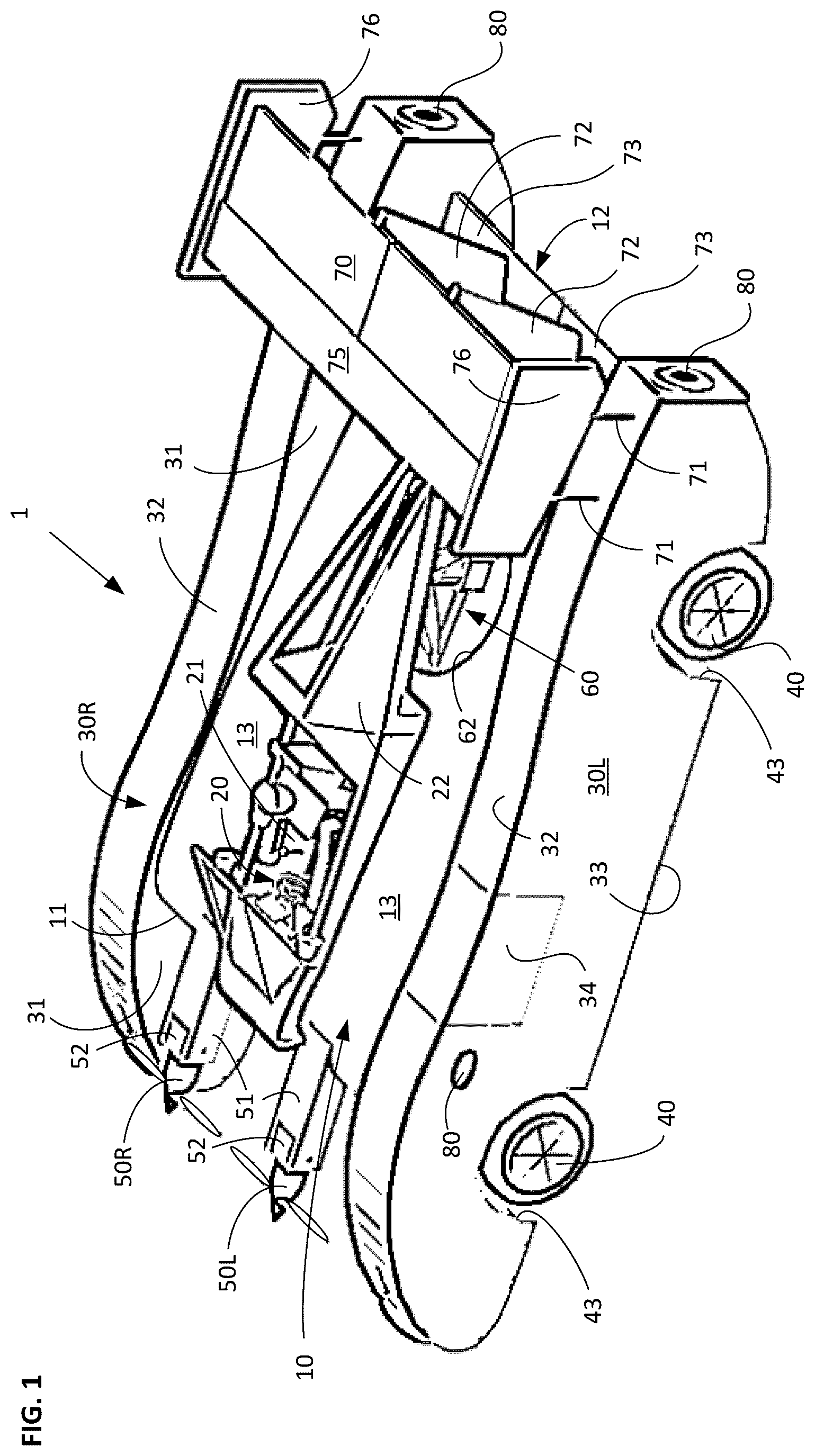 Patent US12325515 — Wingless VTOL flying land vehicle — Figure 1