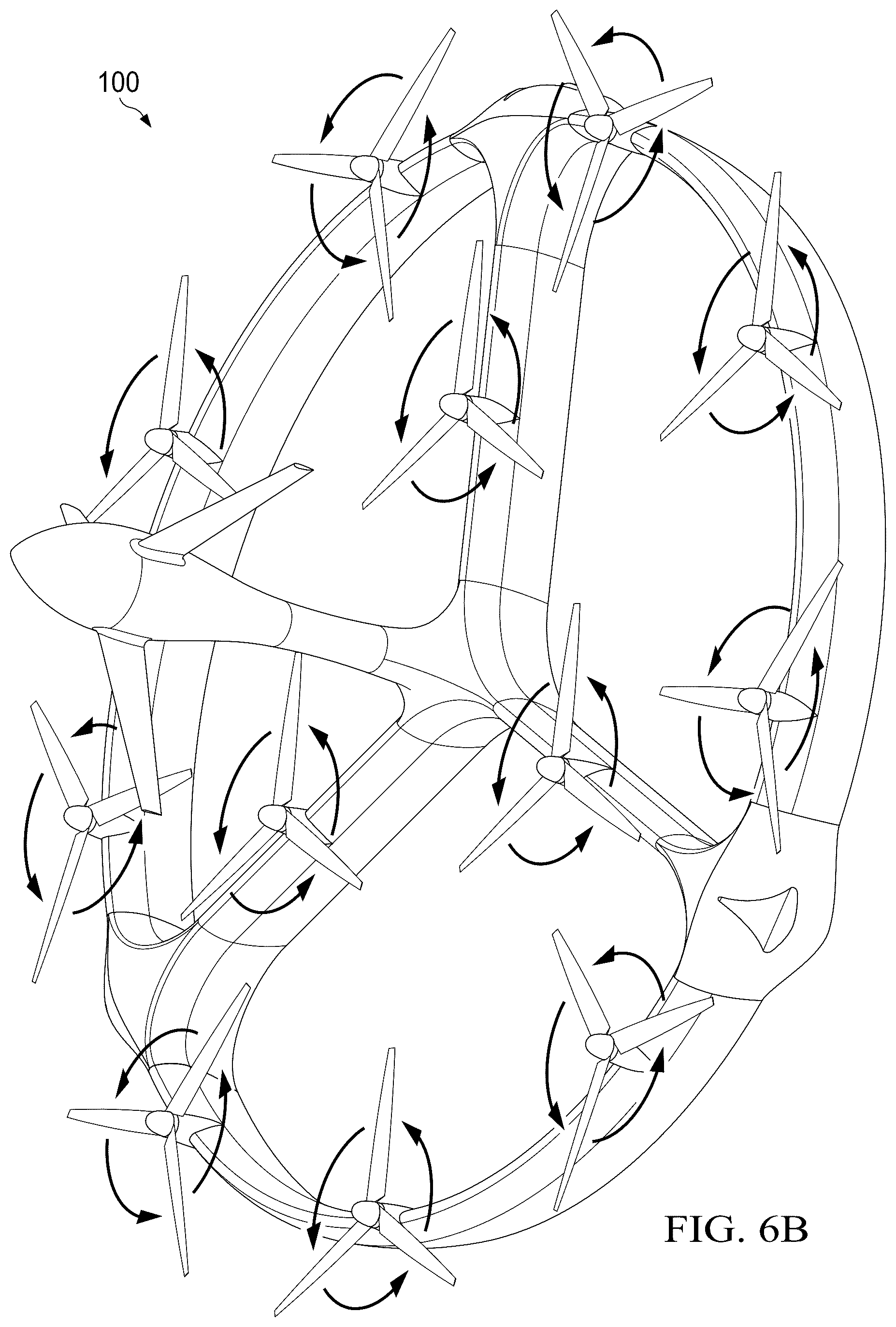 Patent US12325516 Figure 13 – Distributed propulsion system
