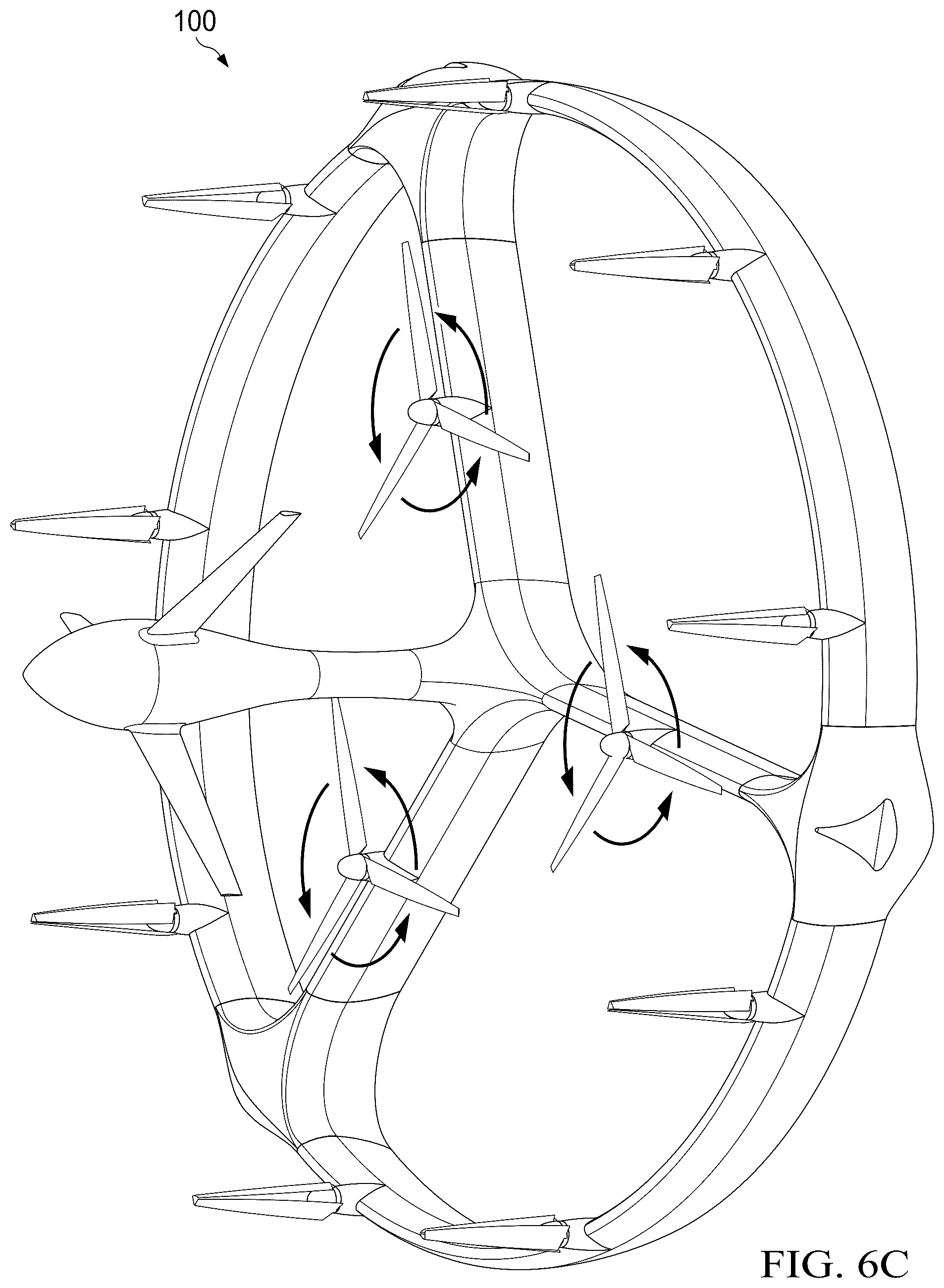 Patent US12325516 Figure 14 – Distributed propulsion system