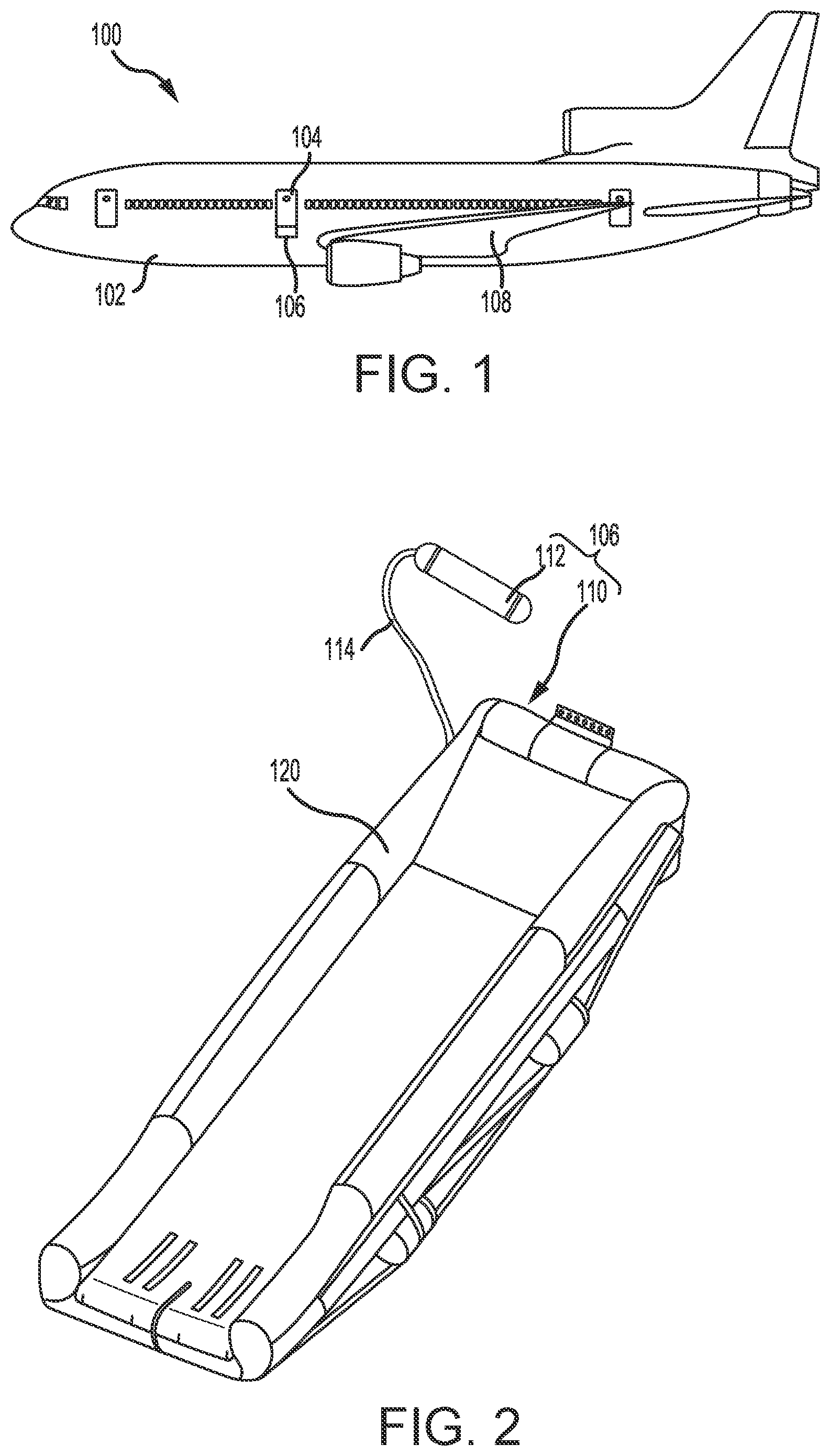 Patent US12325526 Figure 1 – Evacuation inflatable formed of nano-fiber material