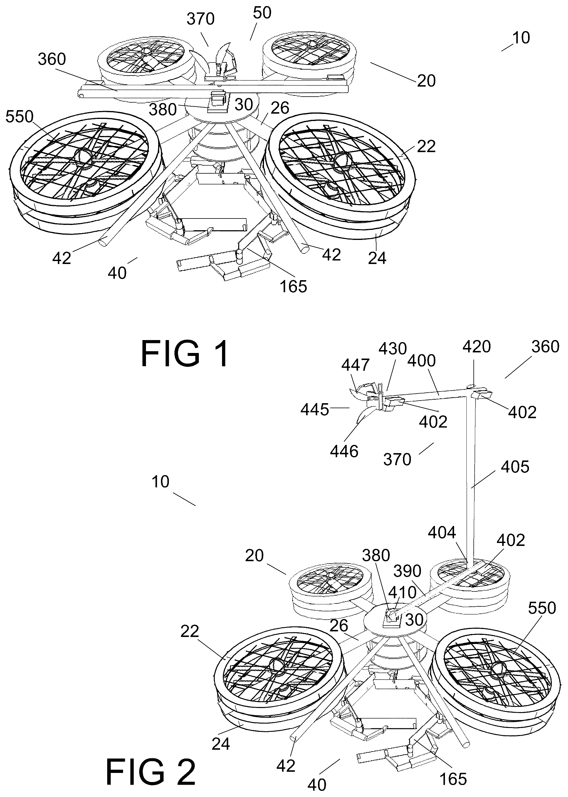Patent US12325533 Figure 1 – Unmanned aerial vehicle
