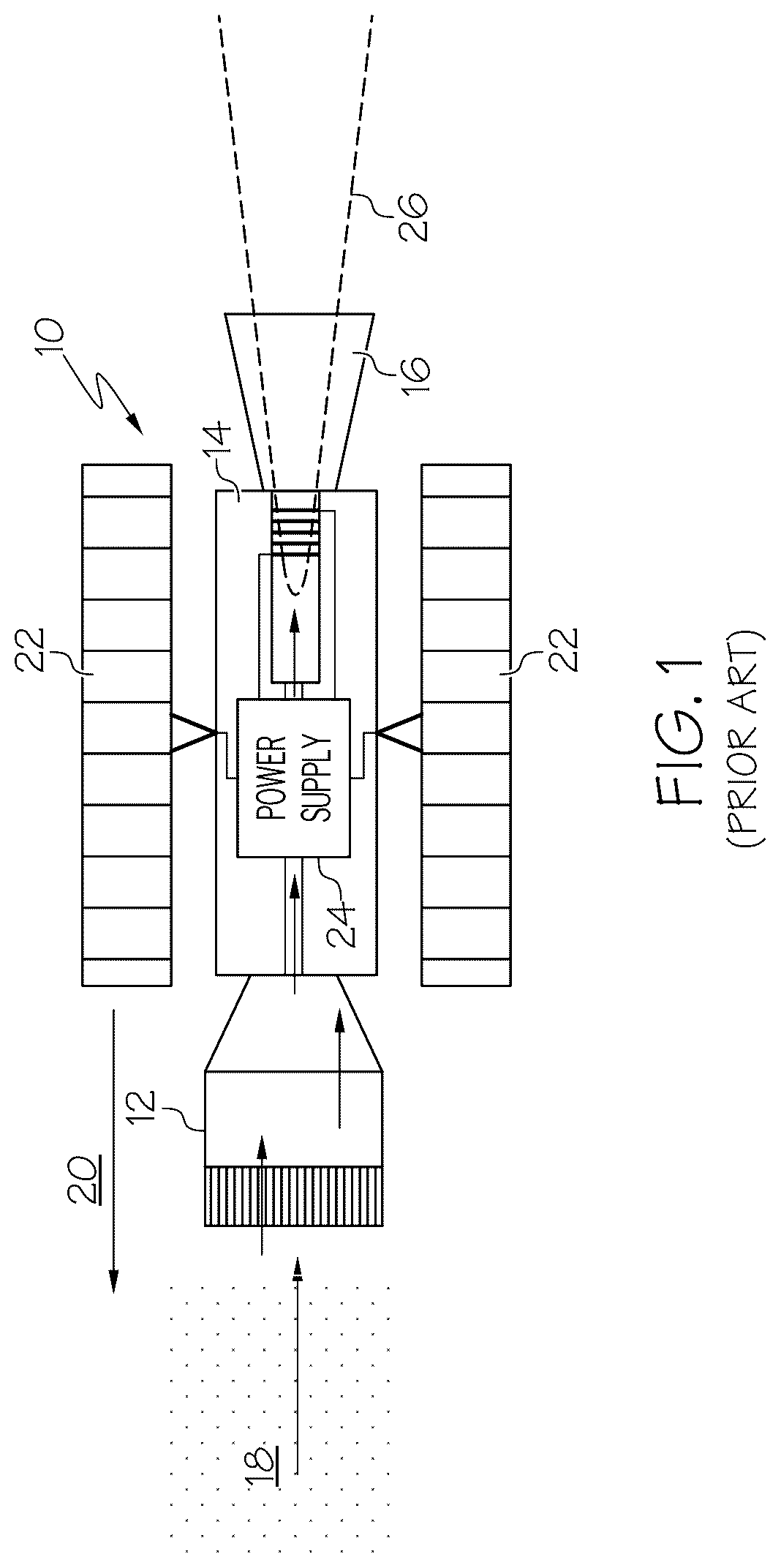 Patent US12325537 — Air-breathing plasma thruster — Figure 1