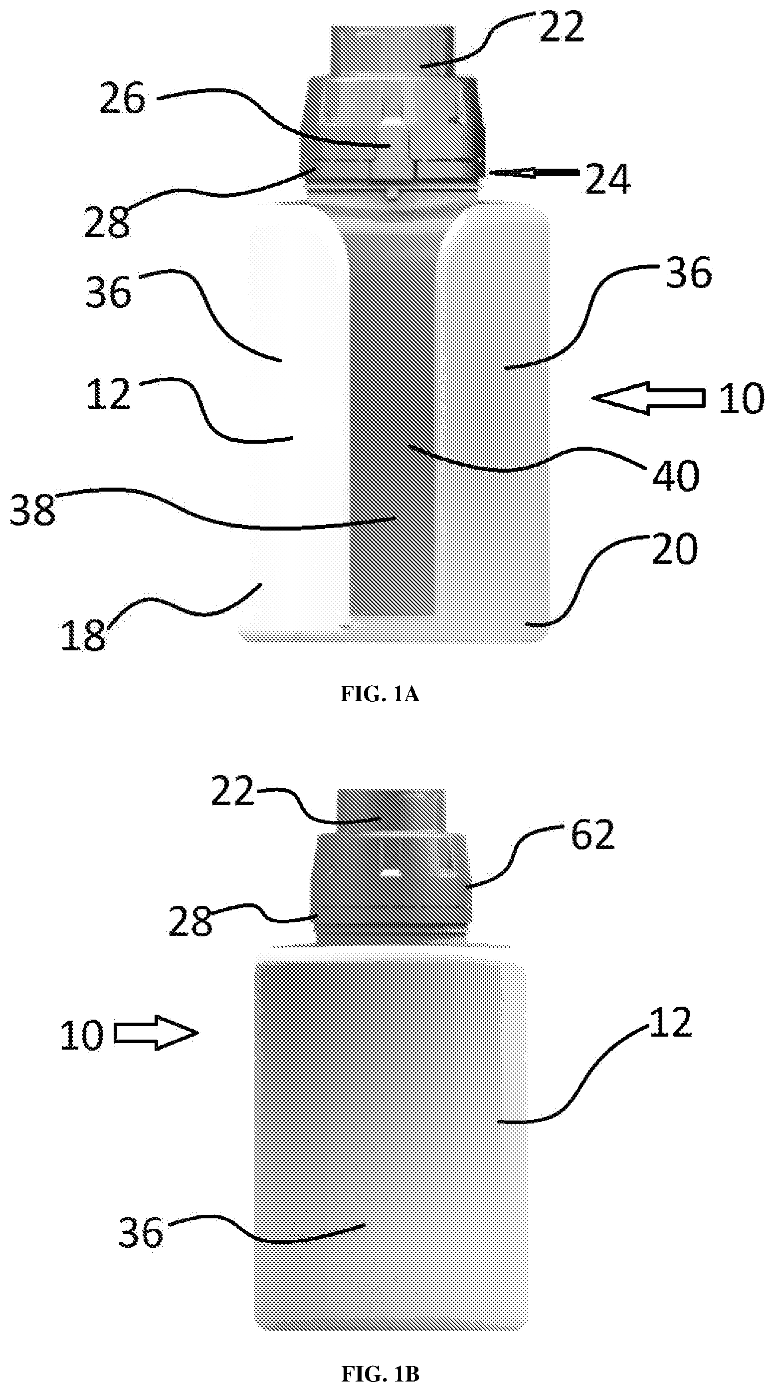 Patent US12325560 — Containers having tamper evident features and methods related thereto — Figure 1
