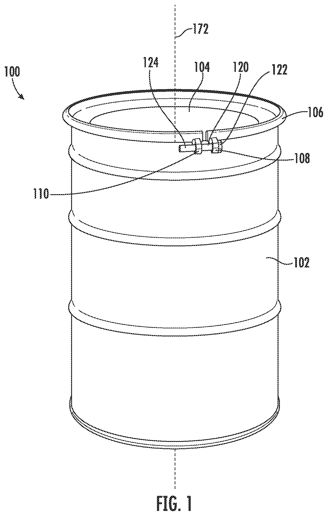 Patent US12325567 — Tamper-indicating device having robotic application features — Figure 1