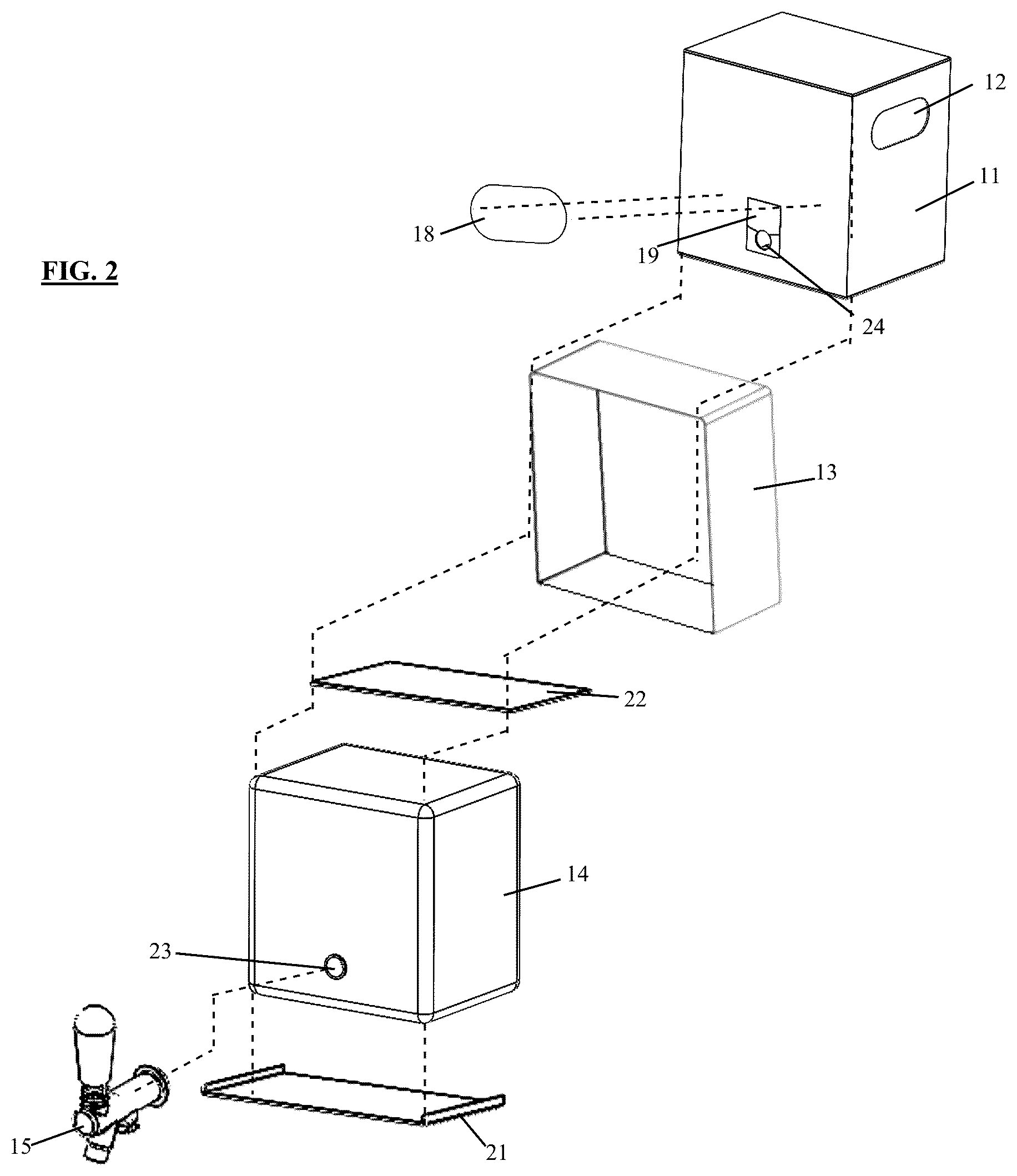 Patent US12325574 — Shippable crate — Figure 1
