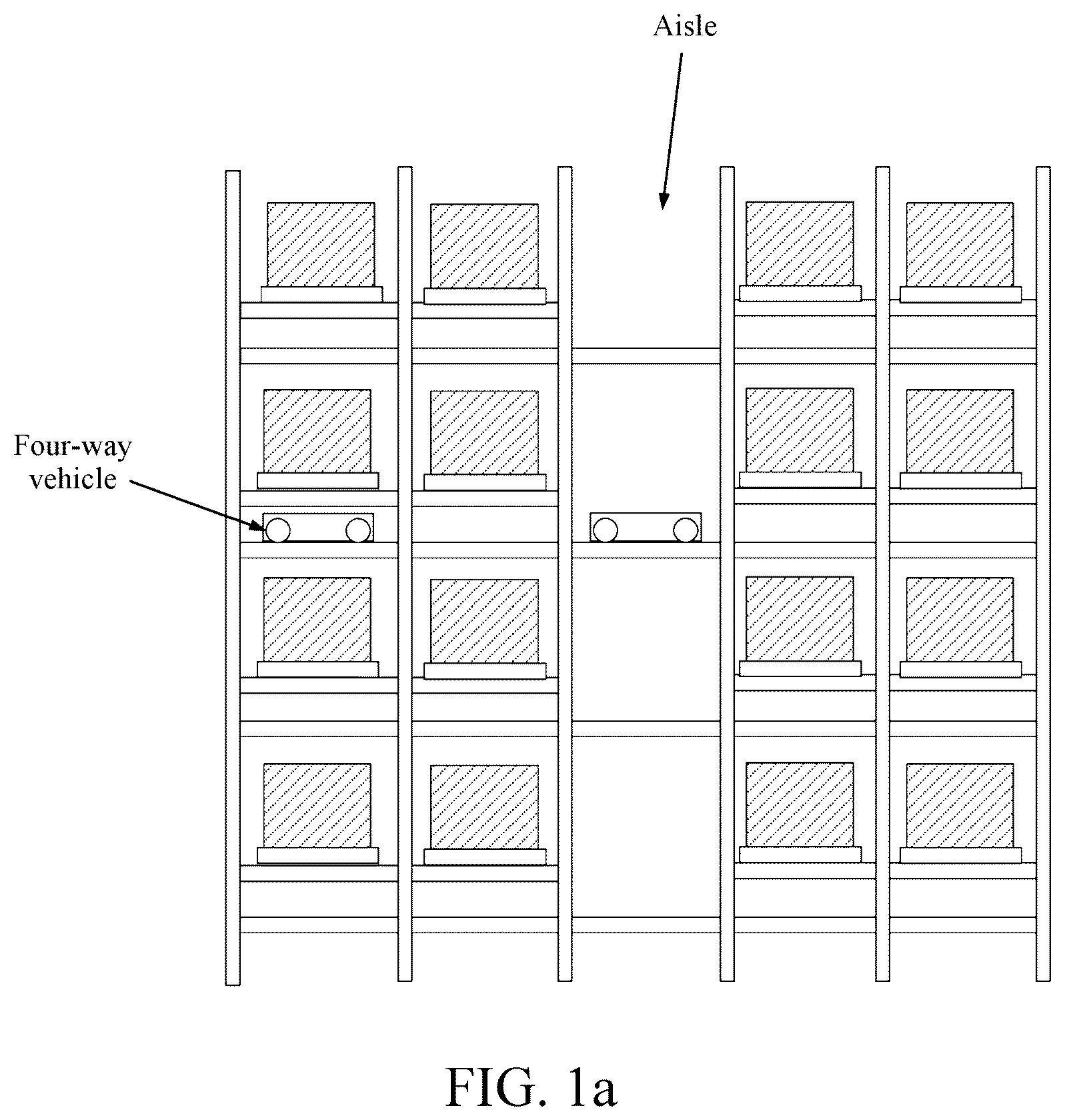 Patent US12325593 — Three-dimensional warehouse handling and dispatching system and method for implementing item picking — Figure 1